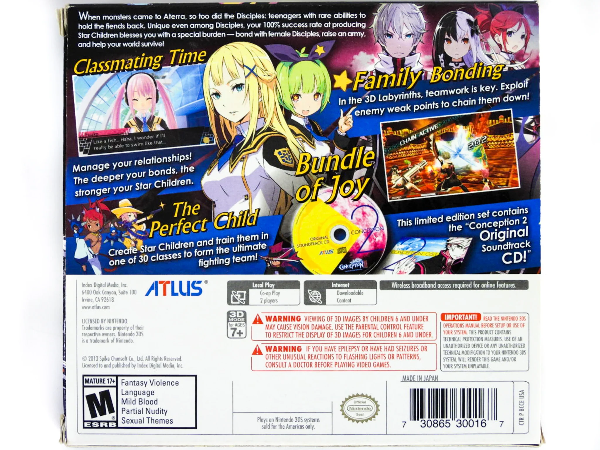 Conception II 2: Children Of The Seven Stars [Limited Edition] (Nintendo 3DS) - Image 2