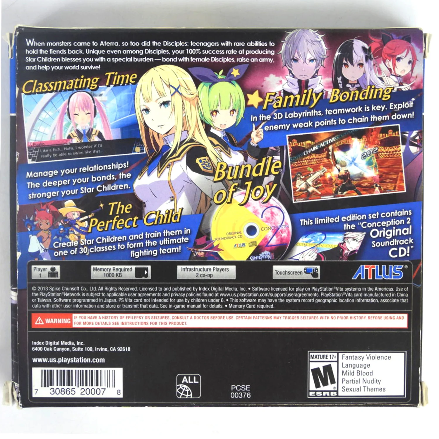 Conception II 2: Children Of The Seven Stars [Limited Edition] (PlayStation Vita / PS Vita) - Image 6