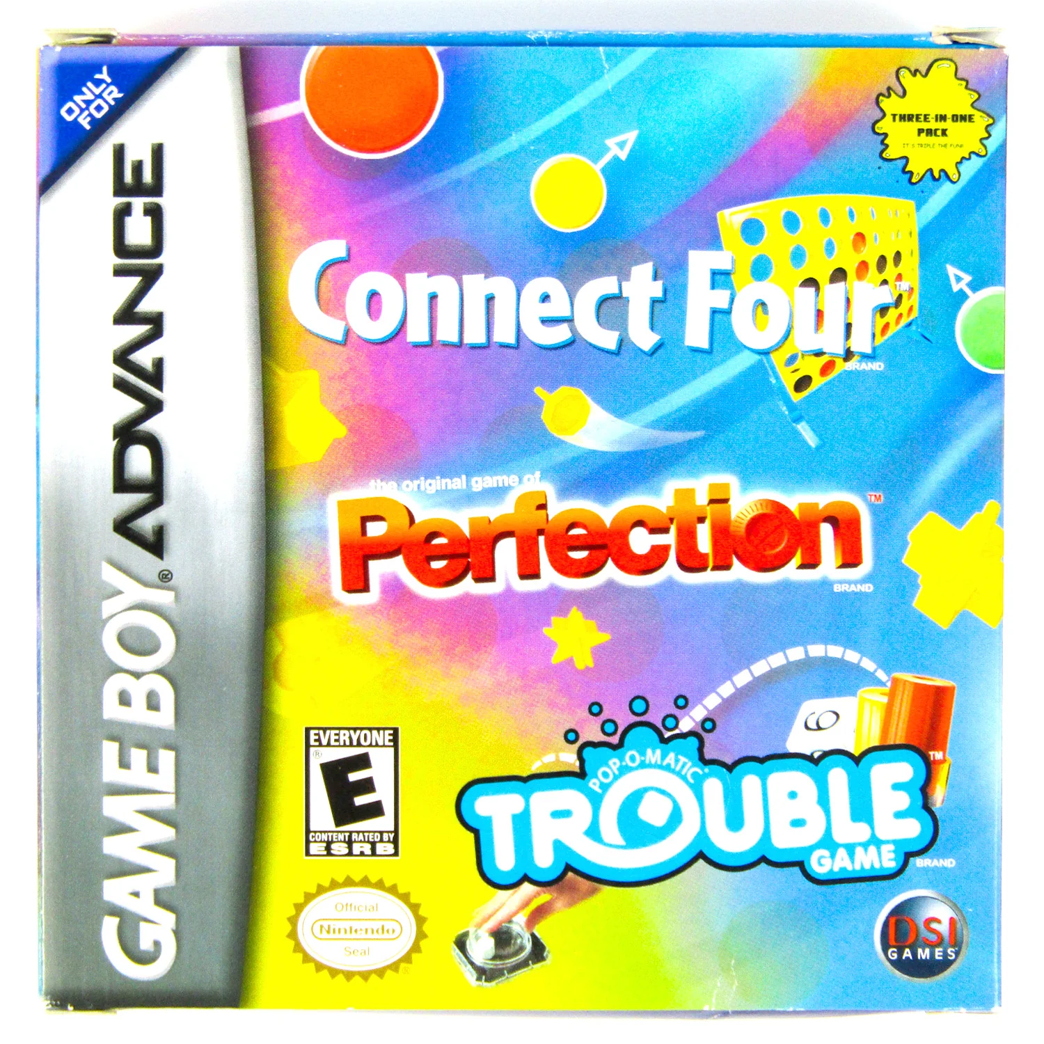 Connect Four/Trouble/Perfection (Nintendo Game Boy Advance / GBA) - Image 2