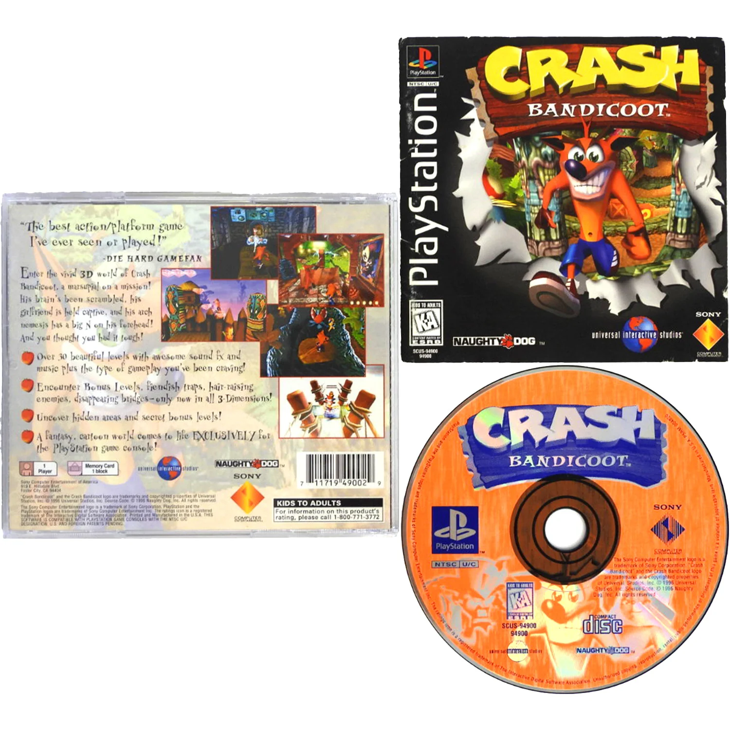 Crash Bandicoot (PlayStation / PS1) - Image 3
