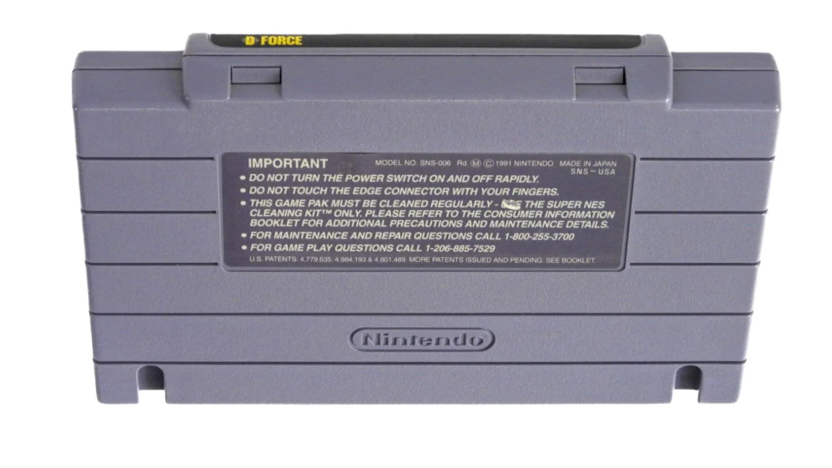 D-Force (Super Nintendo / SNES) - Image 2