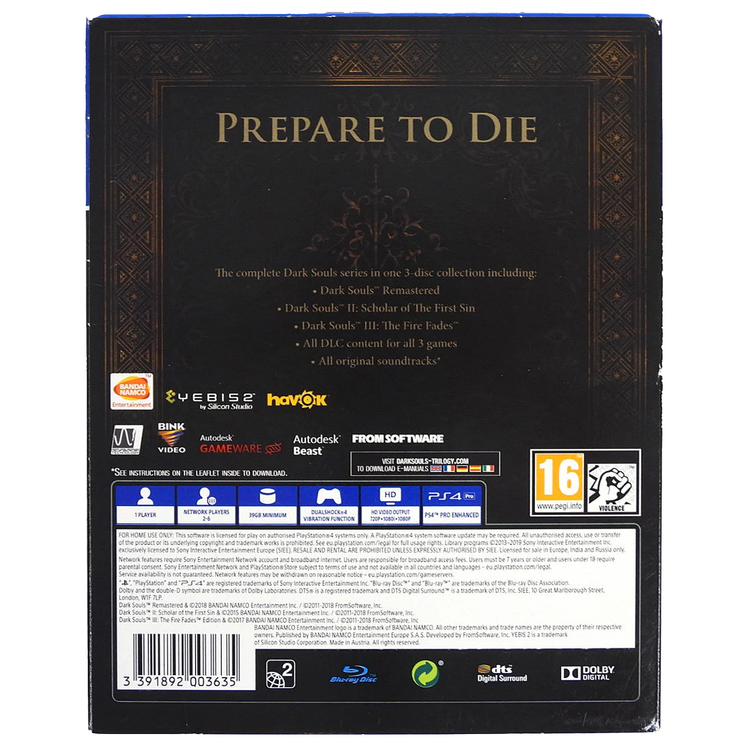Dark Souls Trilogy [PAL] (PlayStation 4 / PS4) - Image 2