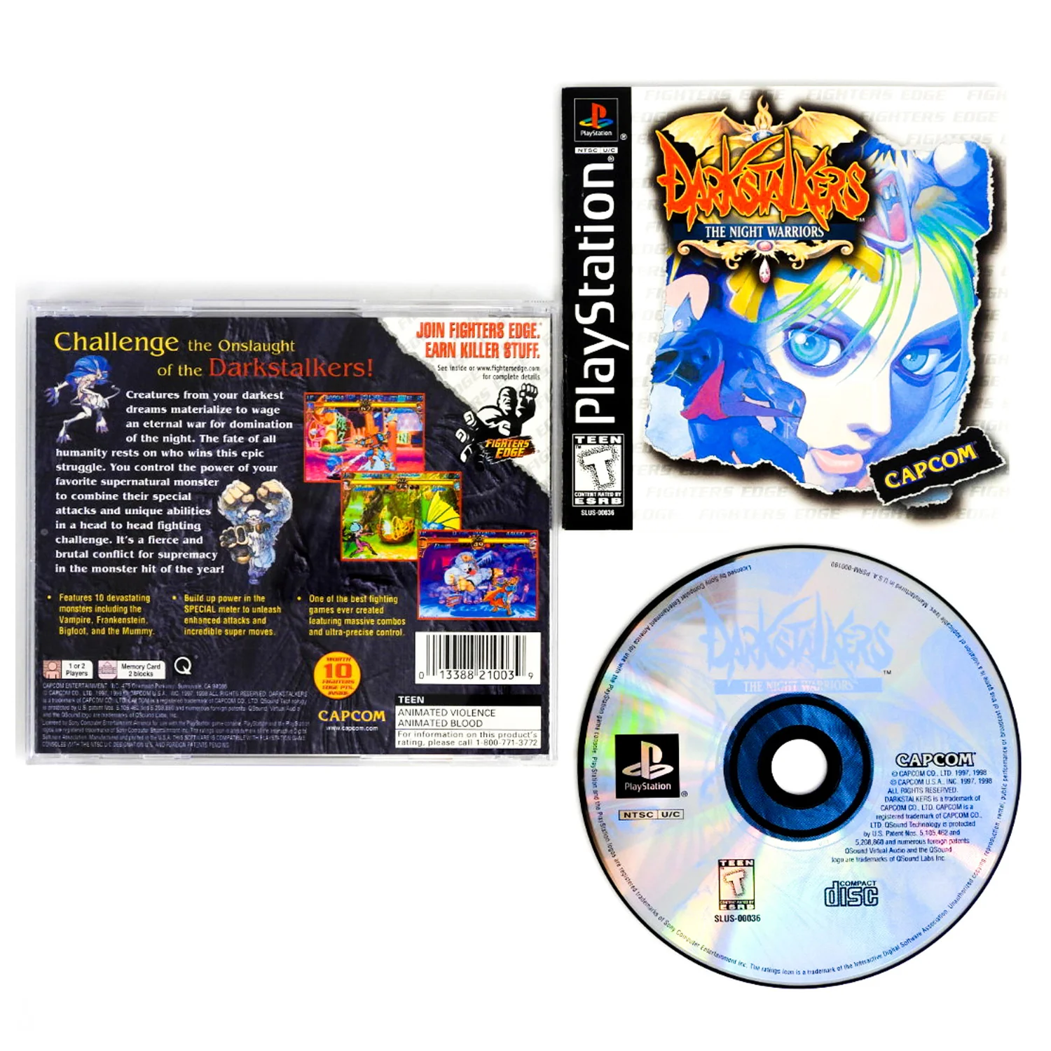 Darkstalkers The Night Warriors (PlayStation / PS1)