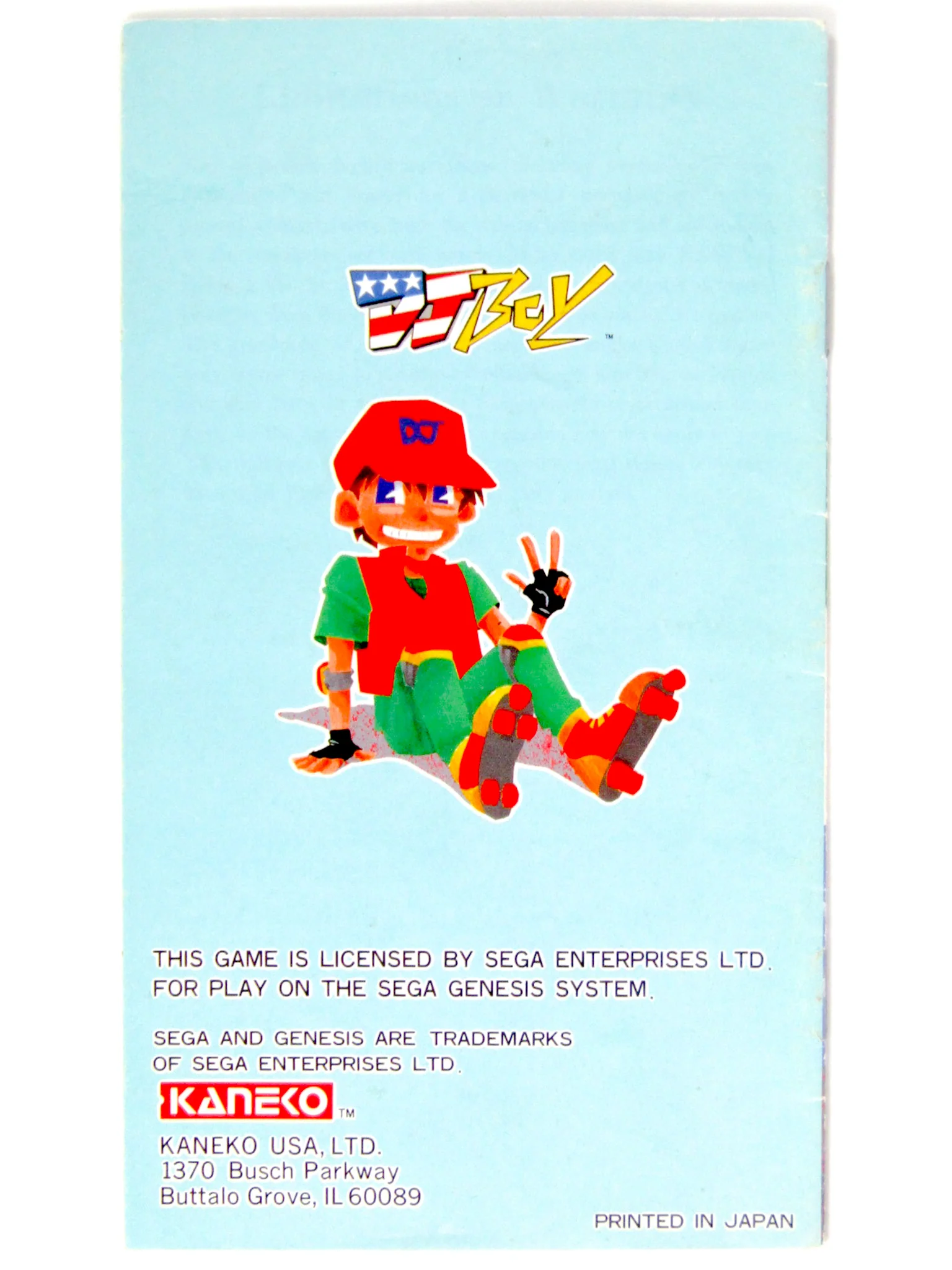 DJ Boy [Manual] (Sega Genesis) - Image 2