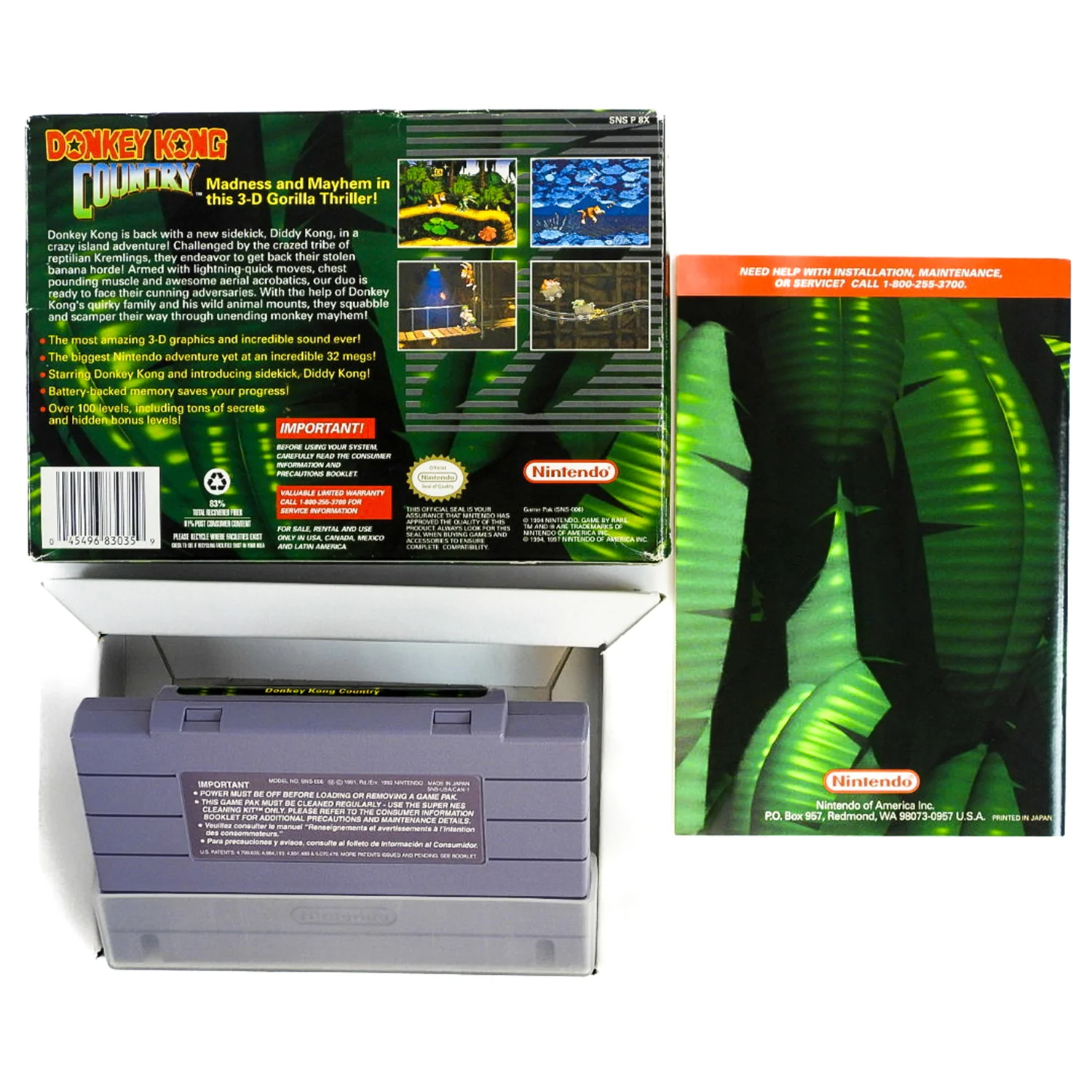 Donkey Kong Country [Player's Choice] (Super Nintendo / SNES) - Image 2