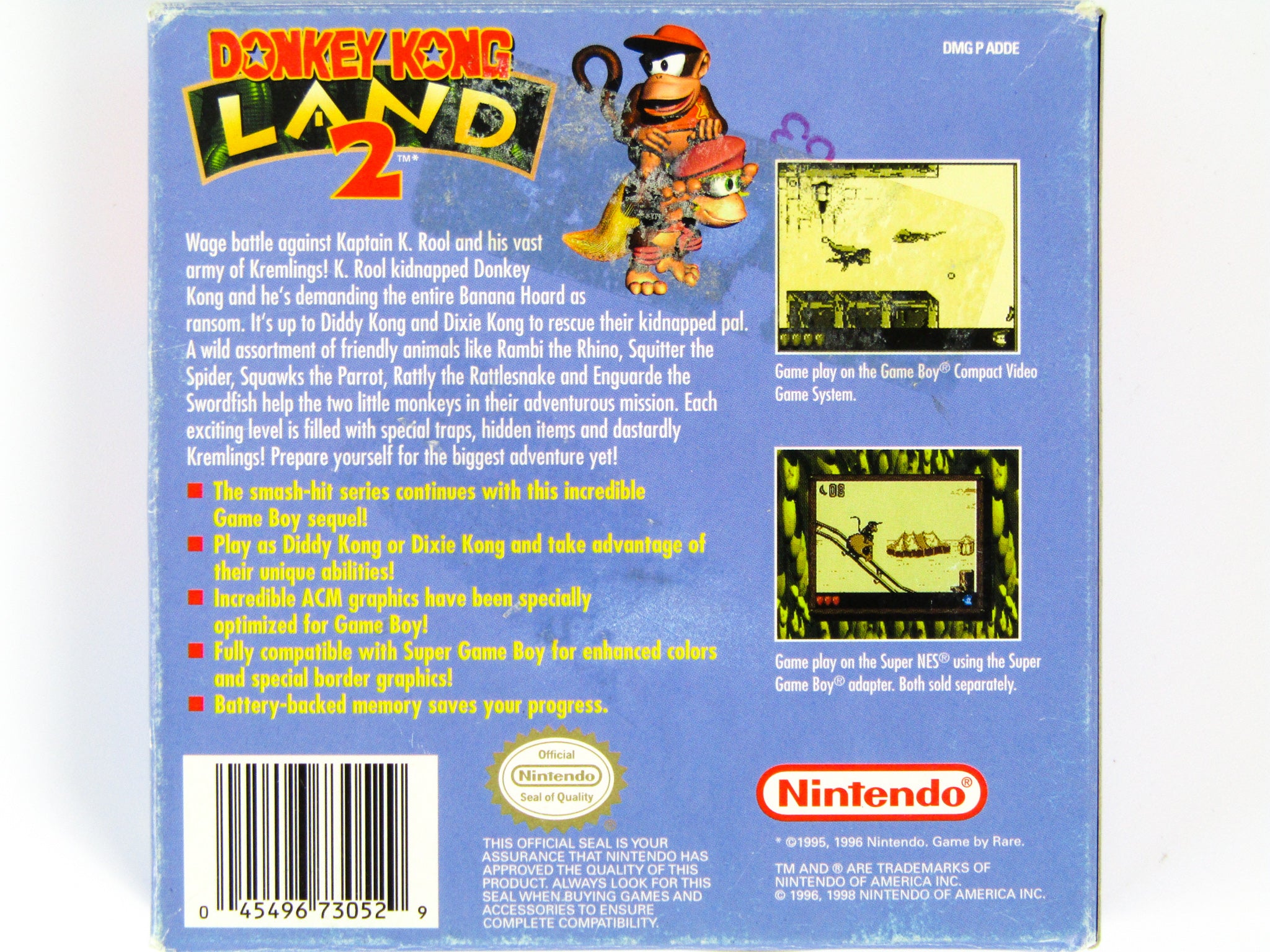 Donkey Kong Land 2 [Player's Choice] (Nintendo Game Boy) - Image 2