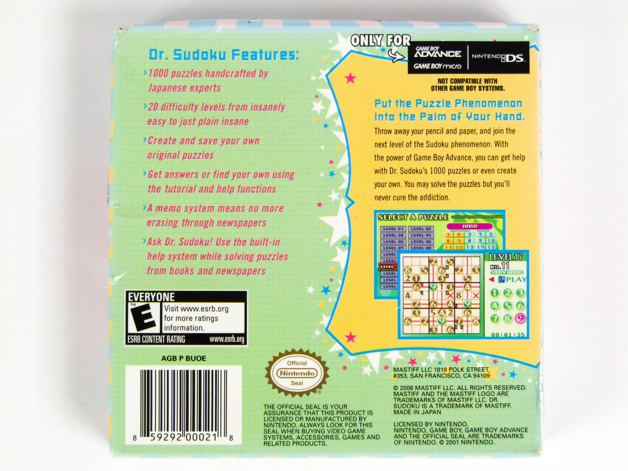 Dr. Sudoku (Nintendo Game Boy Advance / GBA) - Image 2