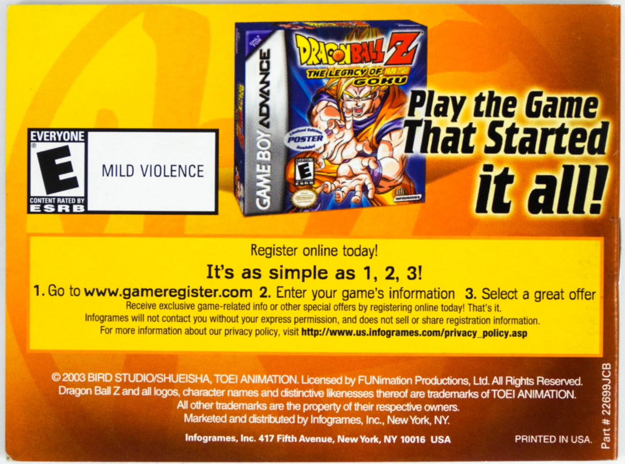 Dragon Ball Z Legacy of Goku II [Manual] (Nintendo Game Boy Advance / GBA) - Image 2
