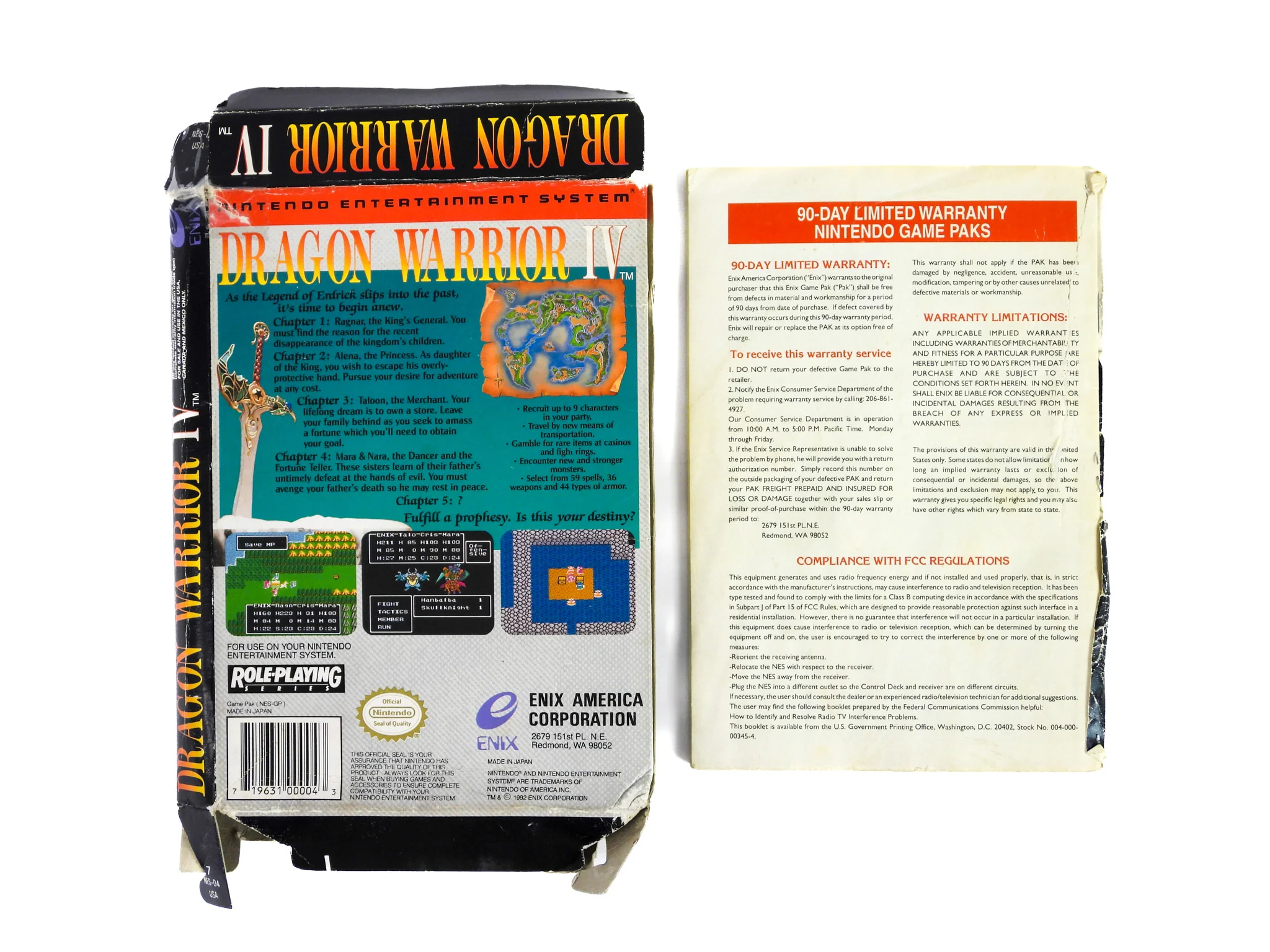 Dragon Warrior IV 4 [Box] (Nintendo / NES) - Image 3