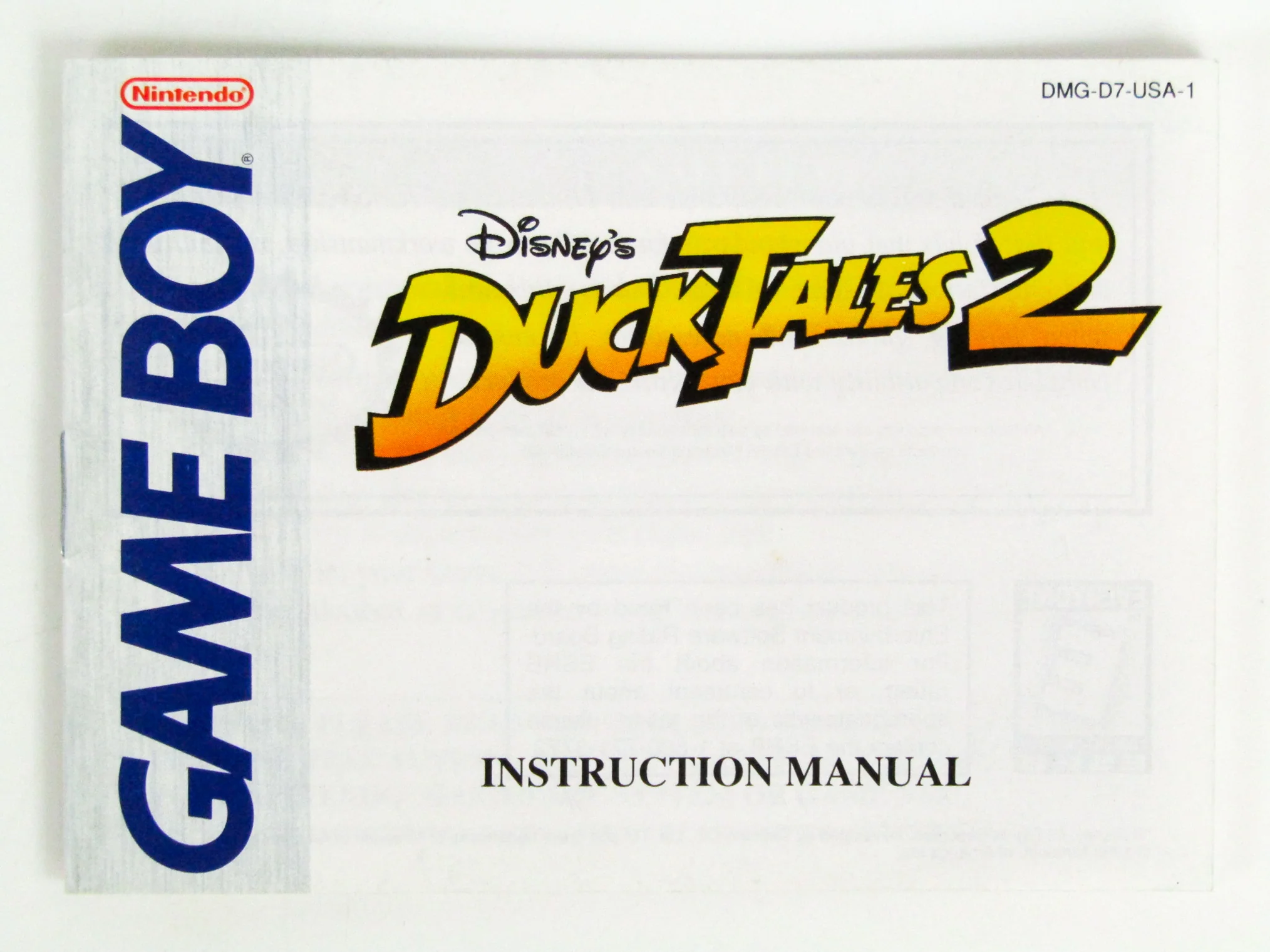Duck Tales 2 [Manual] (Nintendo Game Boy) - Image 3