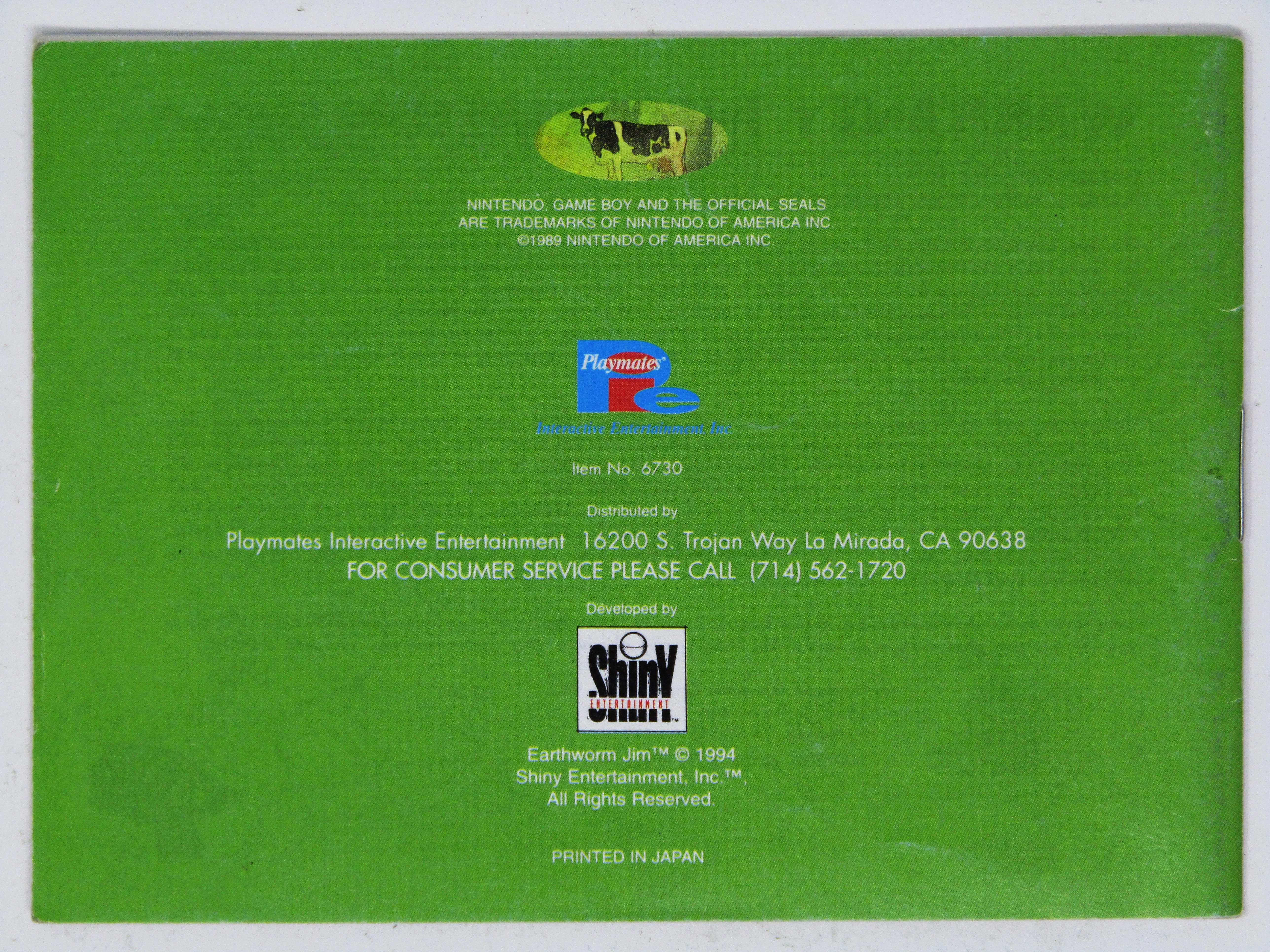 Earthworm Jim [Manual] (Nintendo Game Boy) - Image 2