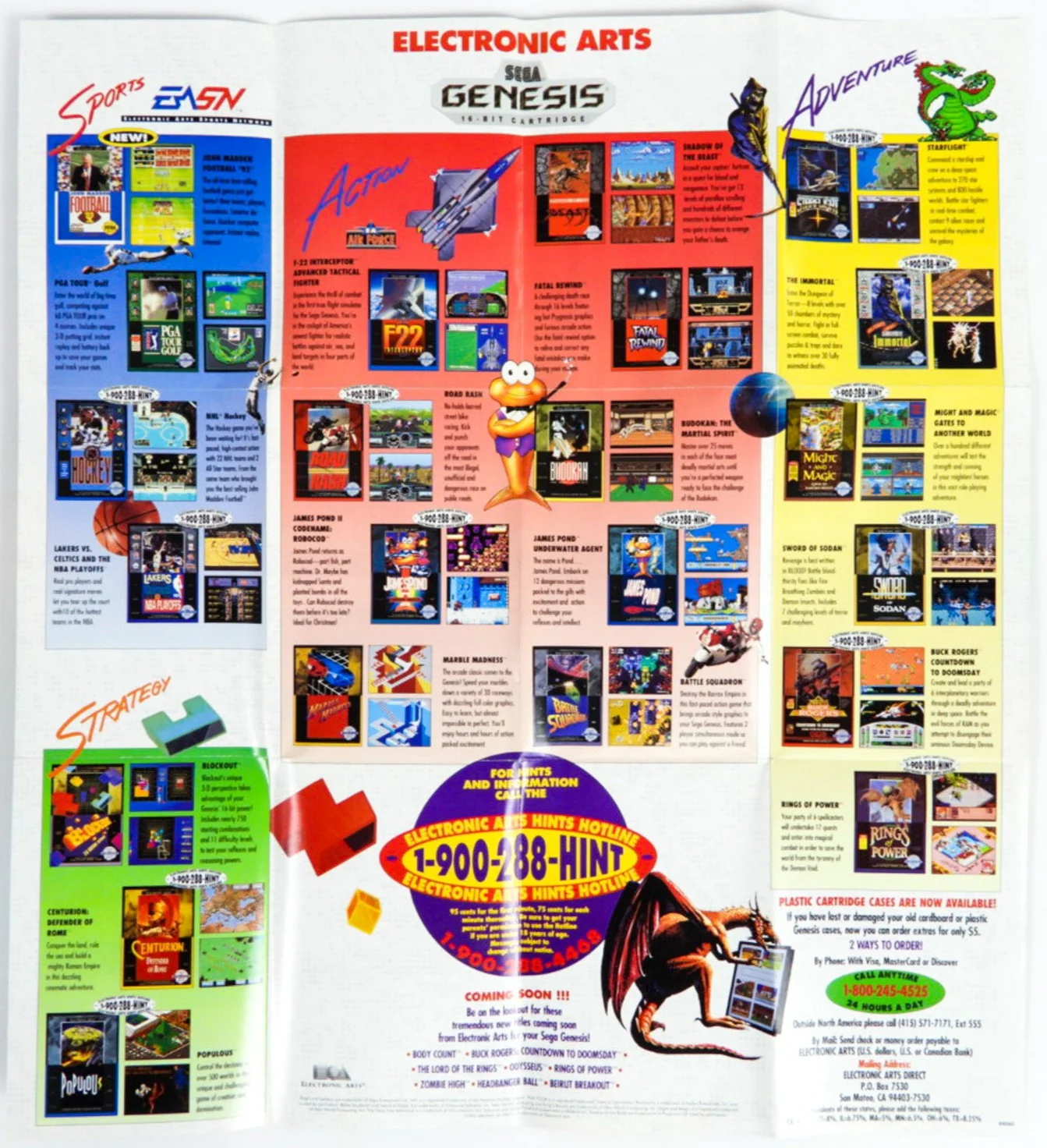 EASN Electronic Arts Sports Network [Poster] (Sega Genesis) - Image 2