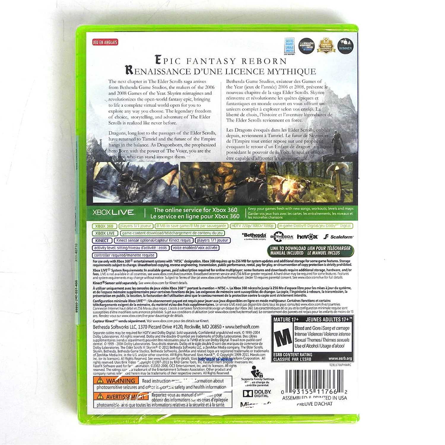 Elder Scrolls V 5: Skyrim [Platinum Hits] (Xbox 360) - Image 2
