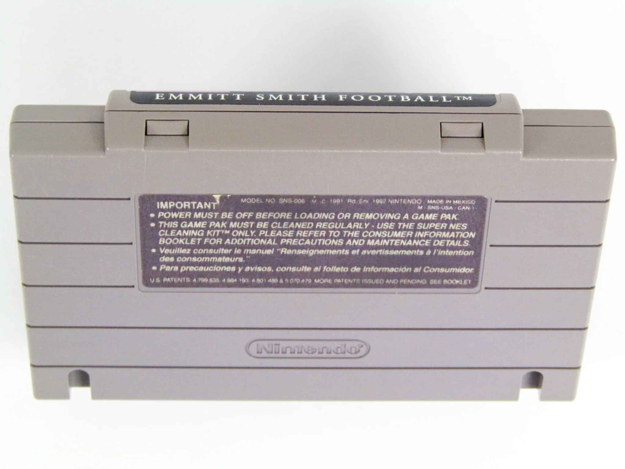 Emmitt Smith Football (Super Nintendo / SNES) - Image 2
