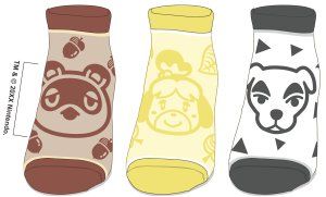 Ensemble de 3 Paires de Bas courts Animal Crossing pour femmes