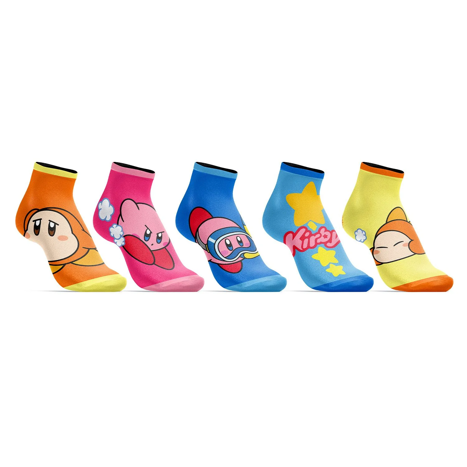 Ensemble de 5 Paires de Bas courts personnages Kirby pour femmes
