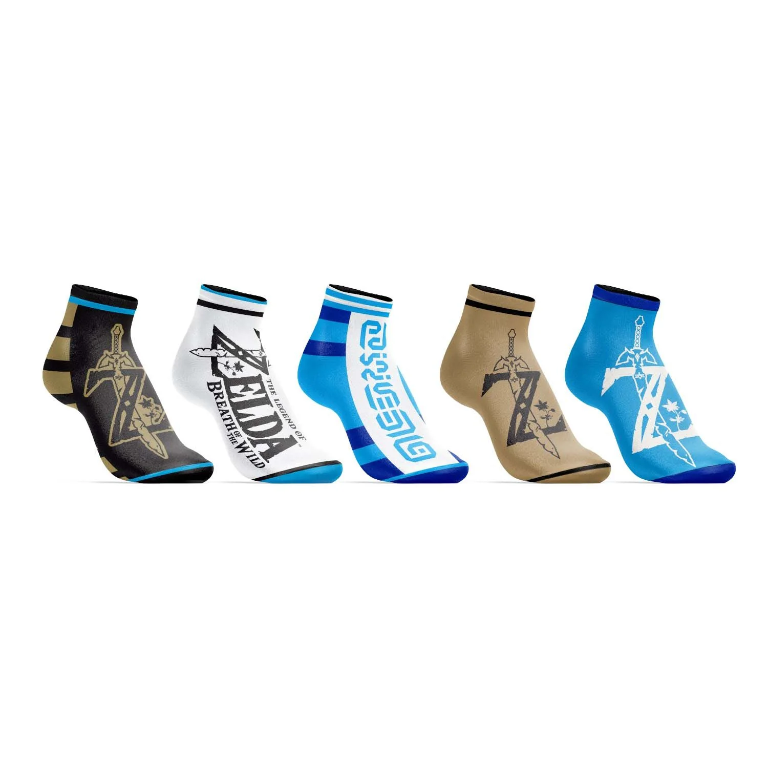 Ensemble de 5 Paires de Bas Zelda Breath of The Wild pour femmes