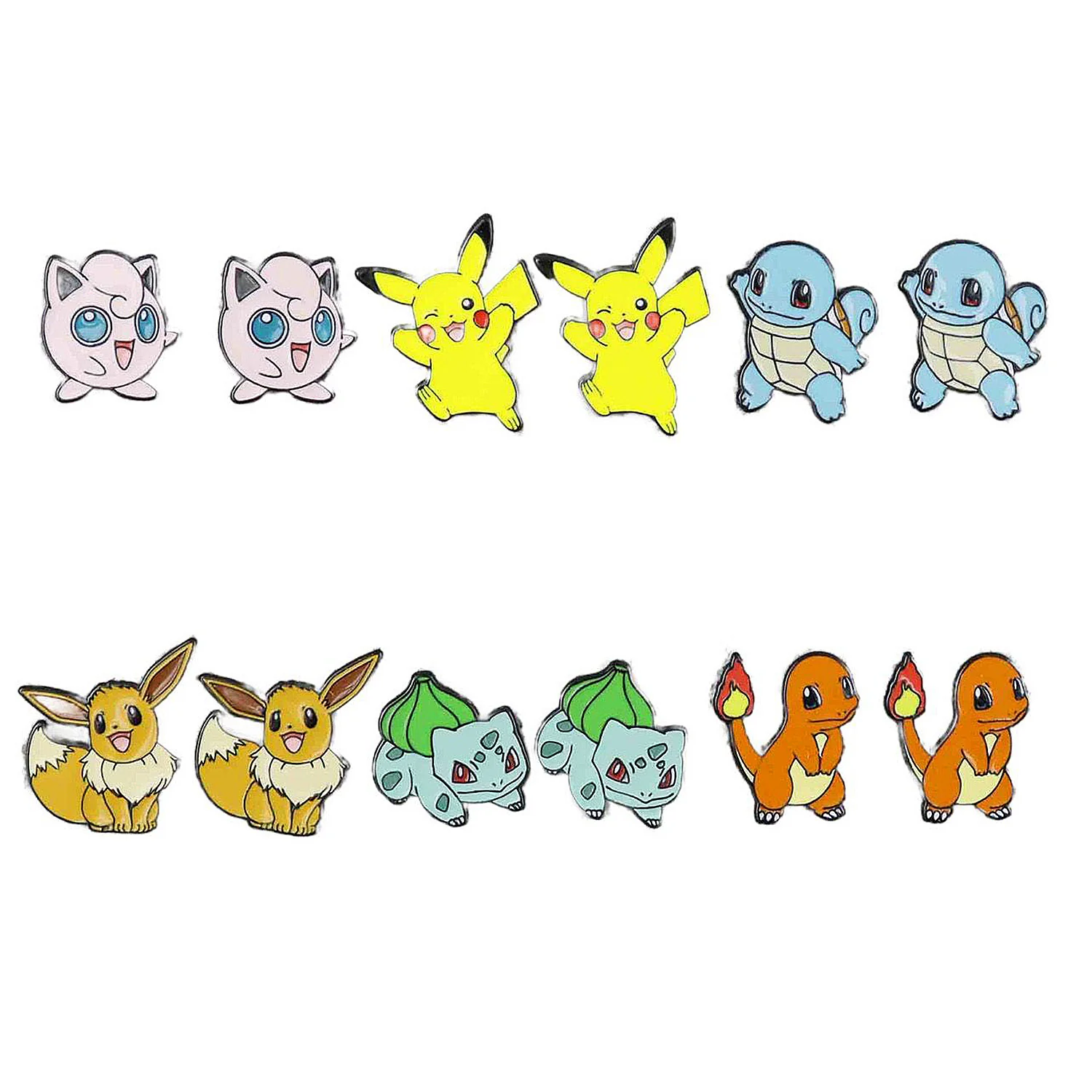 Ensemble de 6 boucles d'oreilles Pokemon 1ère génération - Image 2