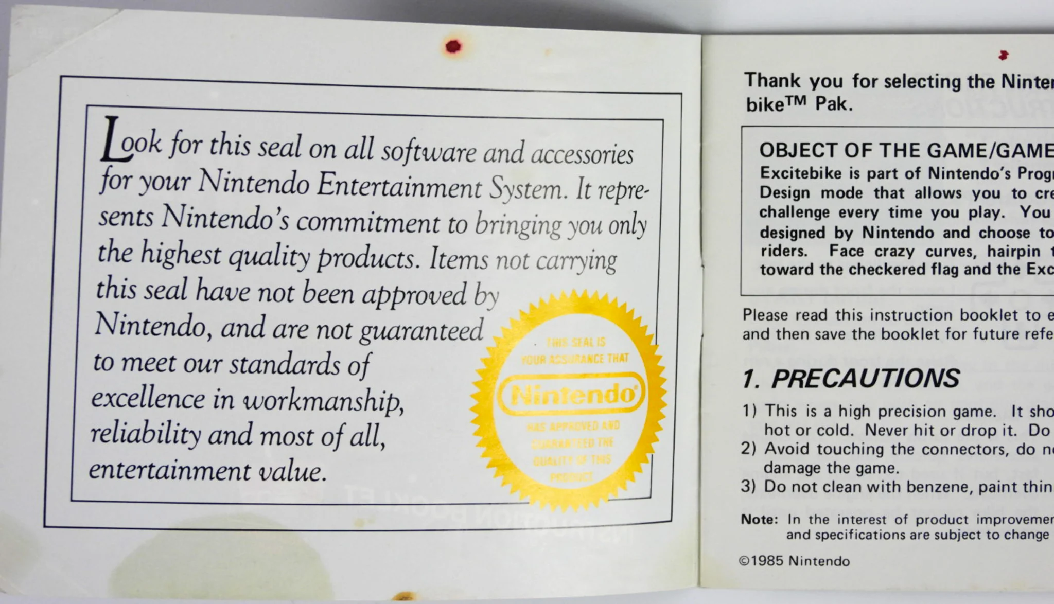 Excitebike [Manual] (Nintendo / NES) - Image 5