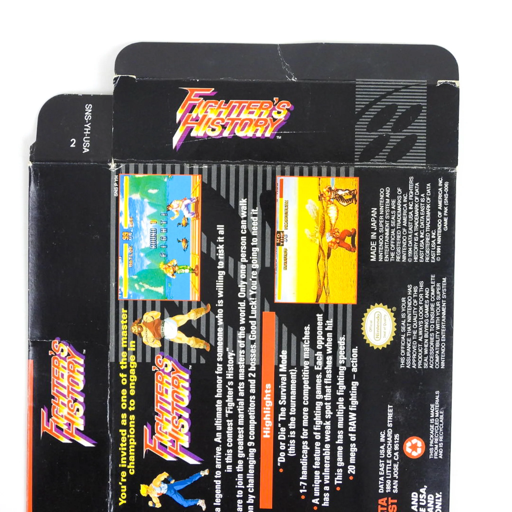 Fighter's History [Box] (Super Nintendo / SNES) - Image 3