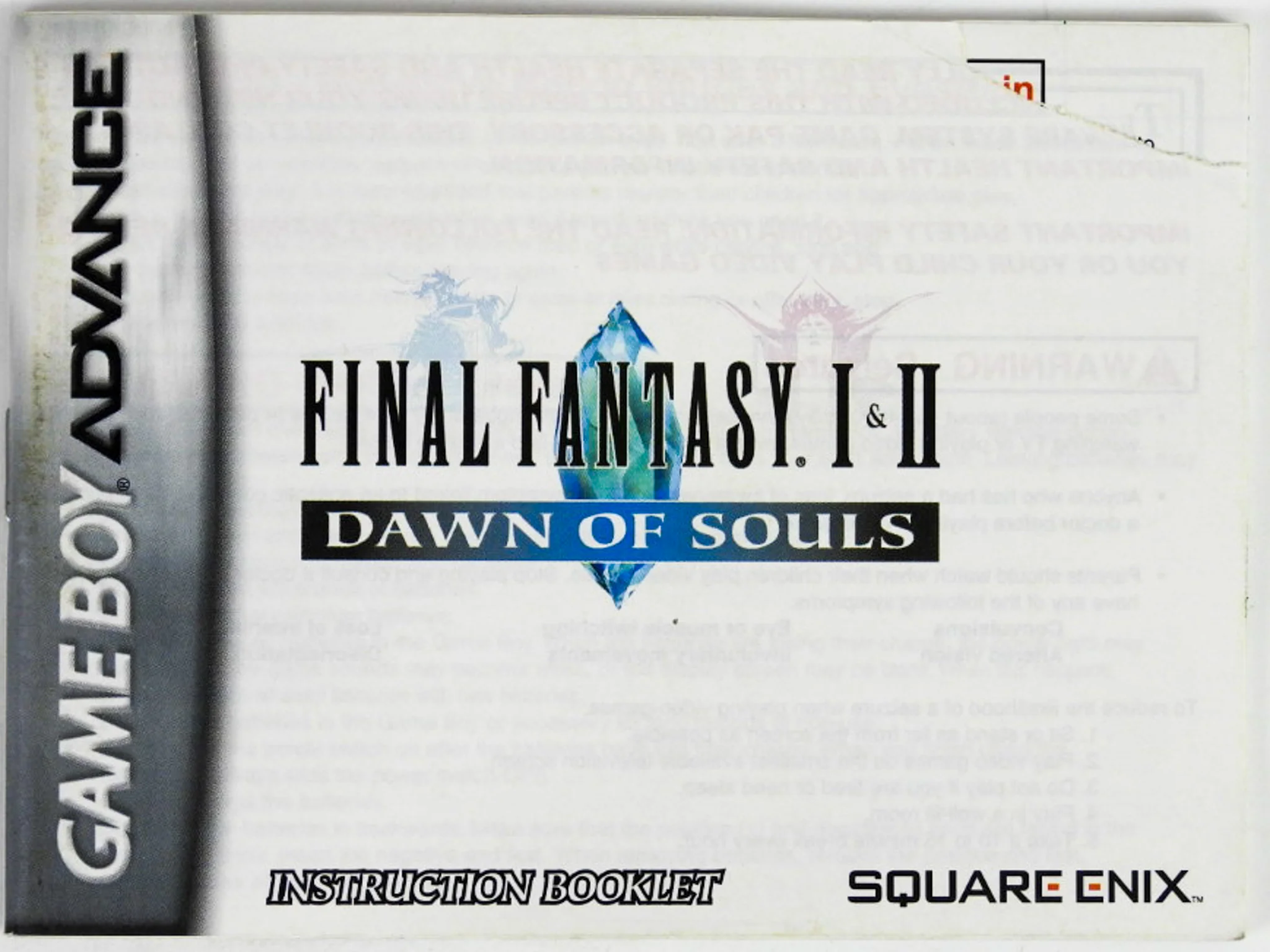 Final Fantasy I & II Dawn Of Souls [Manual] (Nintendo Game Boy Advance / GBA) - Image 3