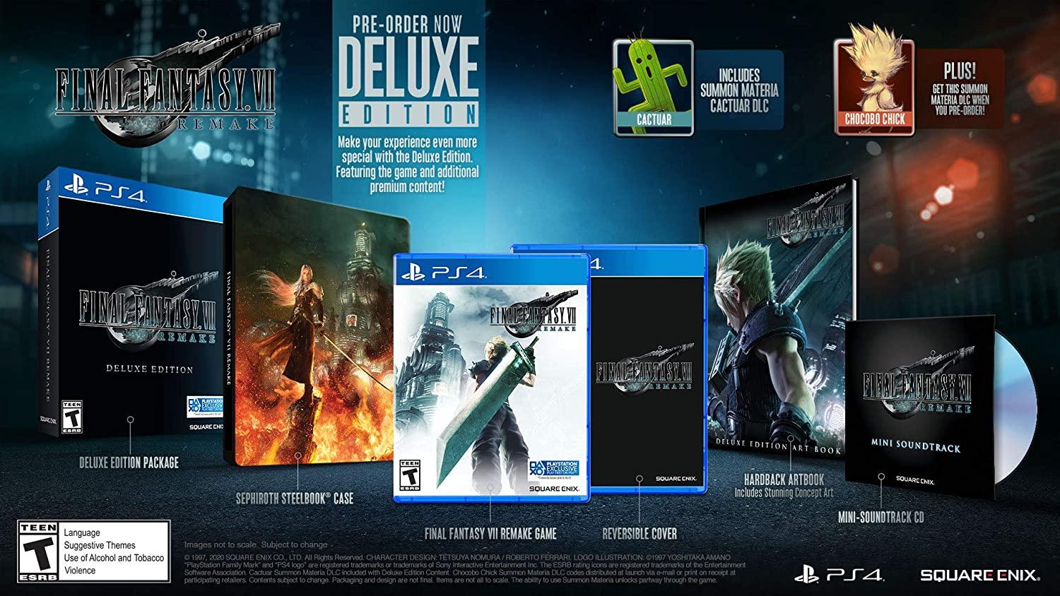 Final Fantasy VII 7 Remake [Deluxe Edition] (PlayStation 4 / PS4) - Image 2