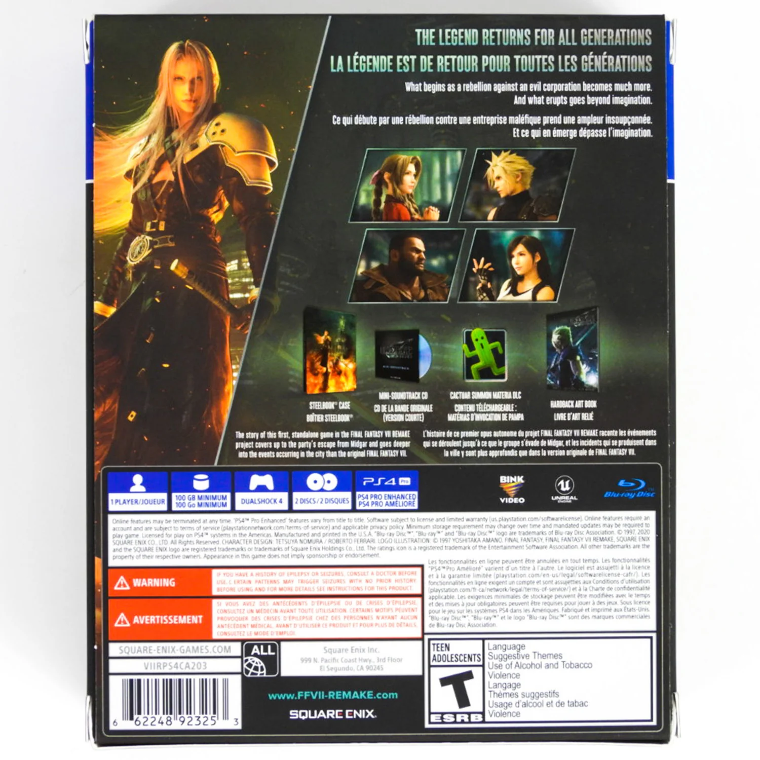 Final Fantasy VII 7 Remake [Deluxe Edition] (PlayStation 4 / PS4) - Image 2