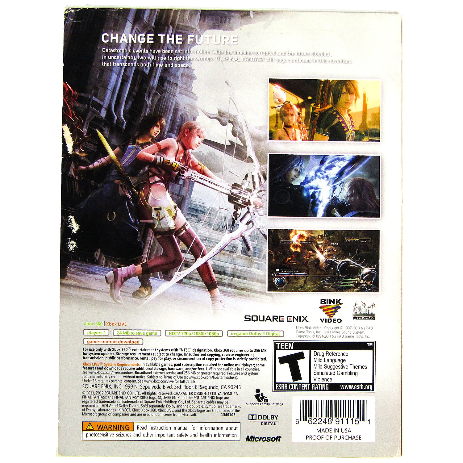Final Fantasy XIII-2 13-2 [Collector's Edition] (Xbox 360) - Image 2