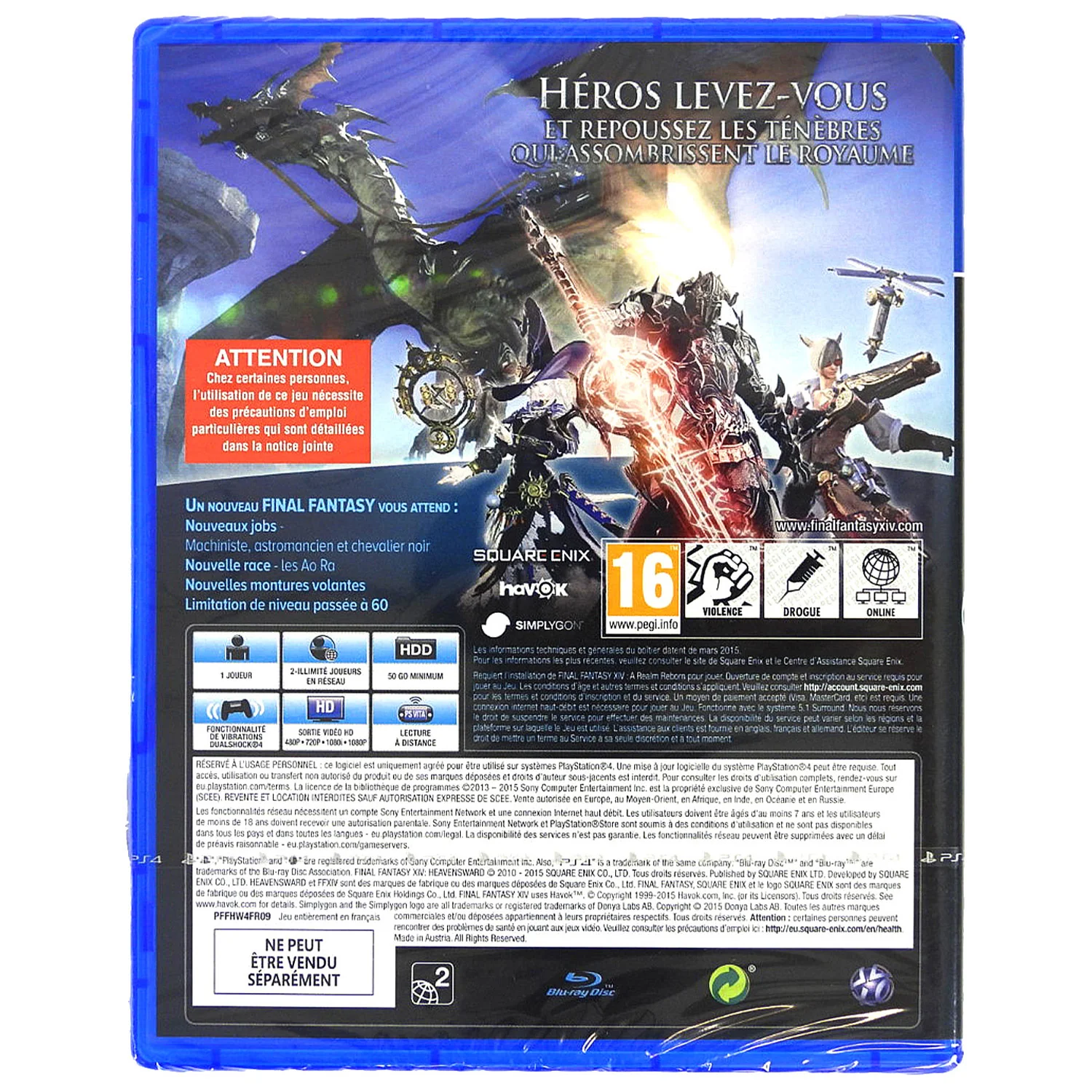 Final Fantasy XIV Online: Heavensward [Not for Resale] [PAL] (PlayStation 4 / PS4) - Image 2