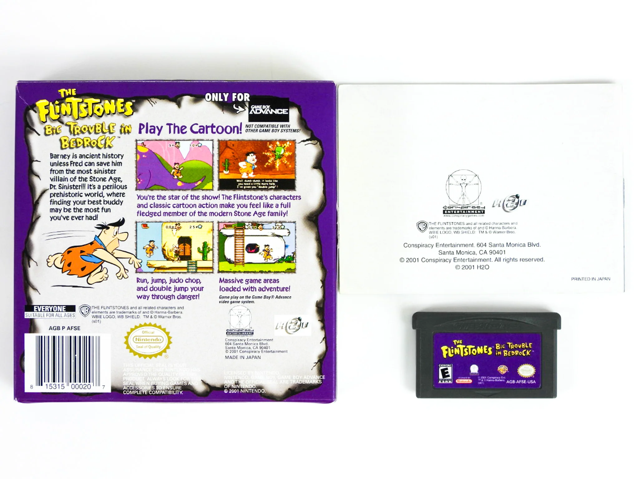 Flintstones Big Trouble In Bedrock (Nintendo Game Boy Advance / GBA) - Image 2