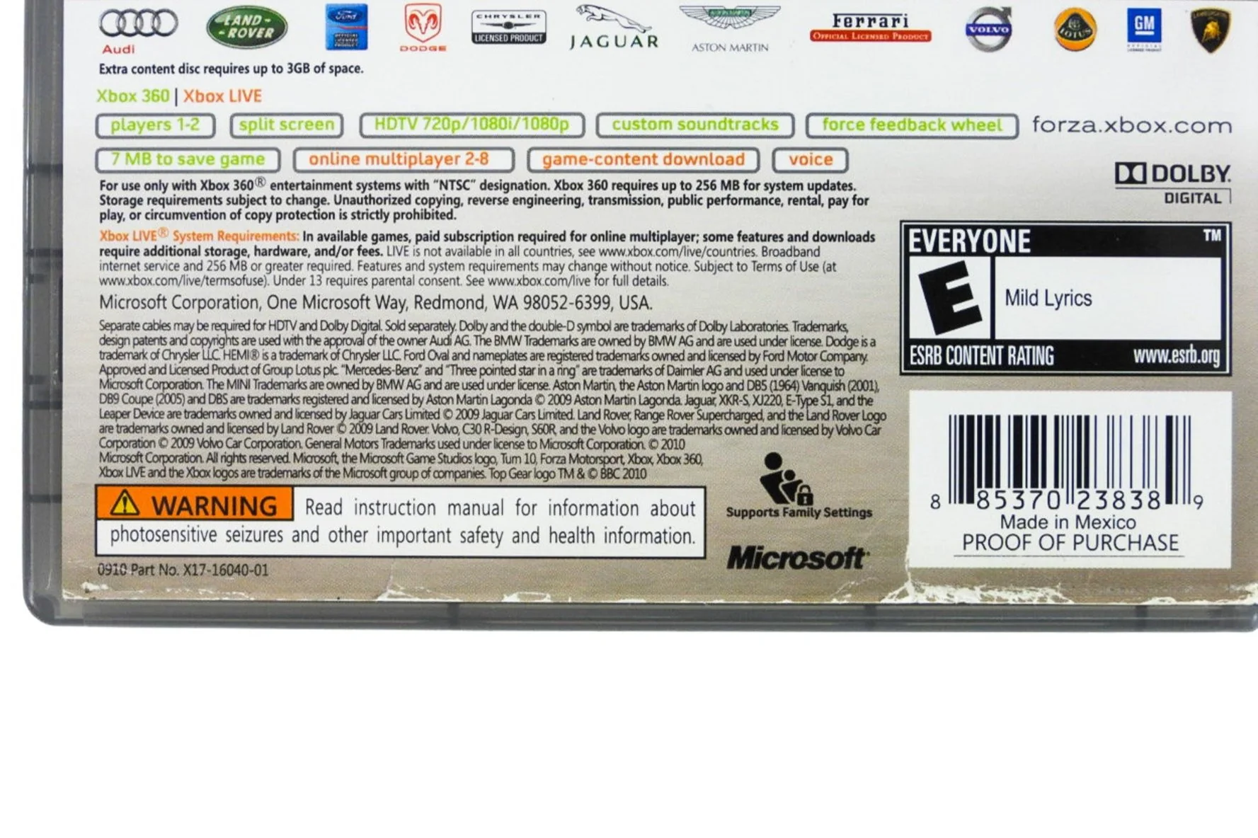 Forza Motorsport 3 [Ultimate Collection] [Platinum Hits] (Xbox 360) - Image 5