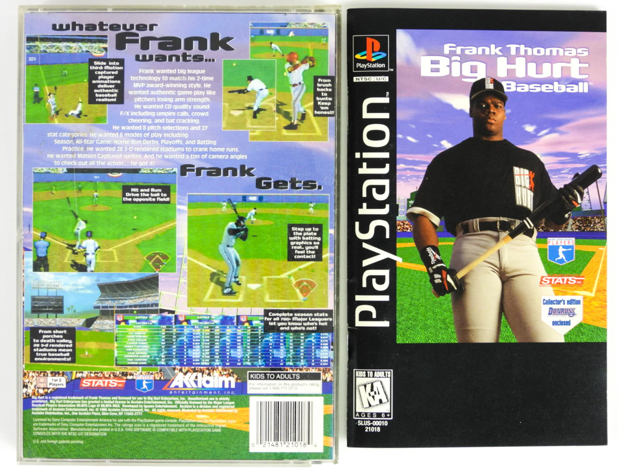 Frank Thomas Big Hurt Baseball [Long Box] (PlayStation / PS1) - Image 2