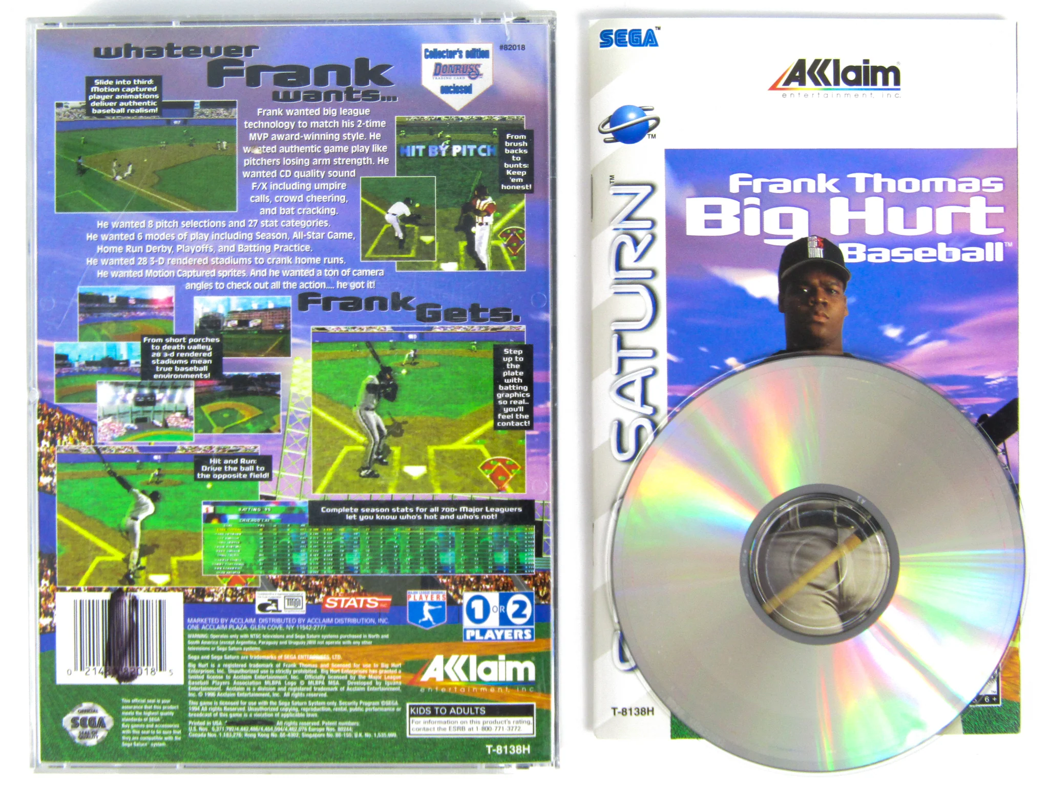 Frank Thomas Big Hurt Baseball (Sega Saturn) - Image 4