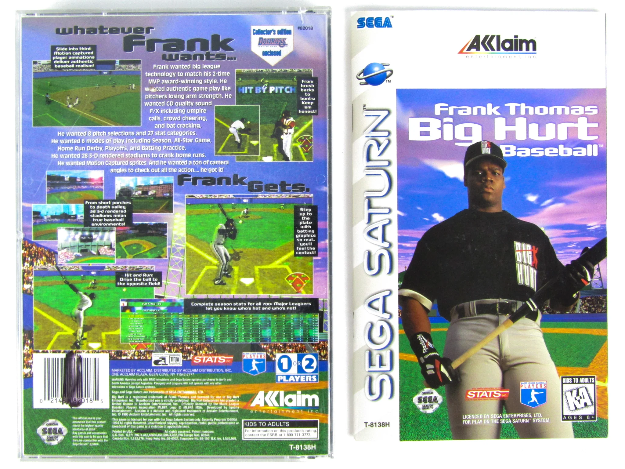 Frank Thomas Big Hurt Baseball (Sega Saturn) - Image 5
