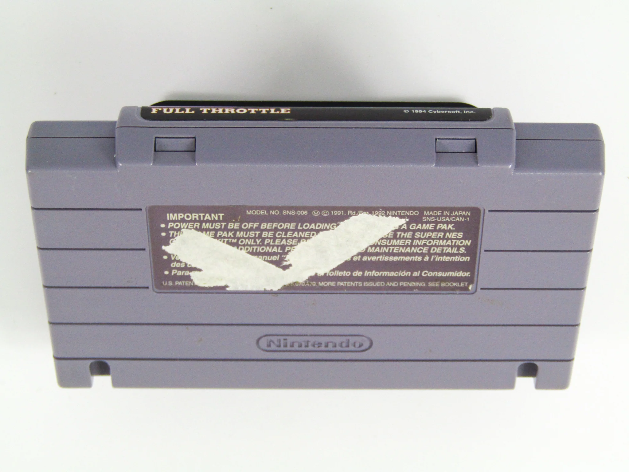 Full Throttle (Super Nintendo / SNES) - Image 2