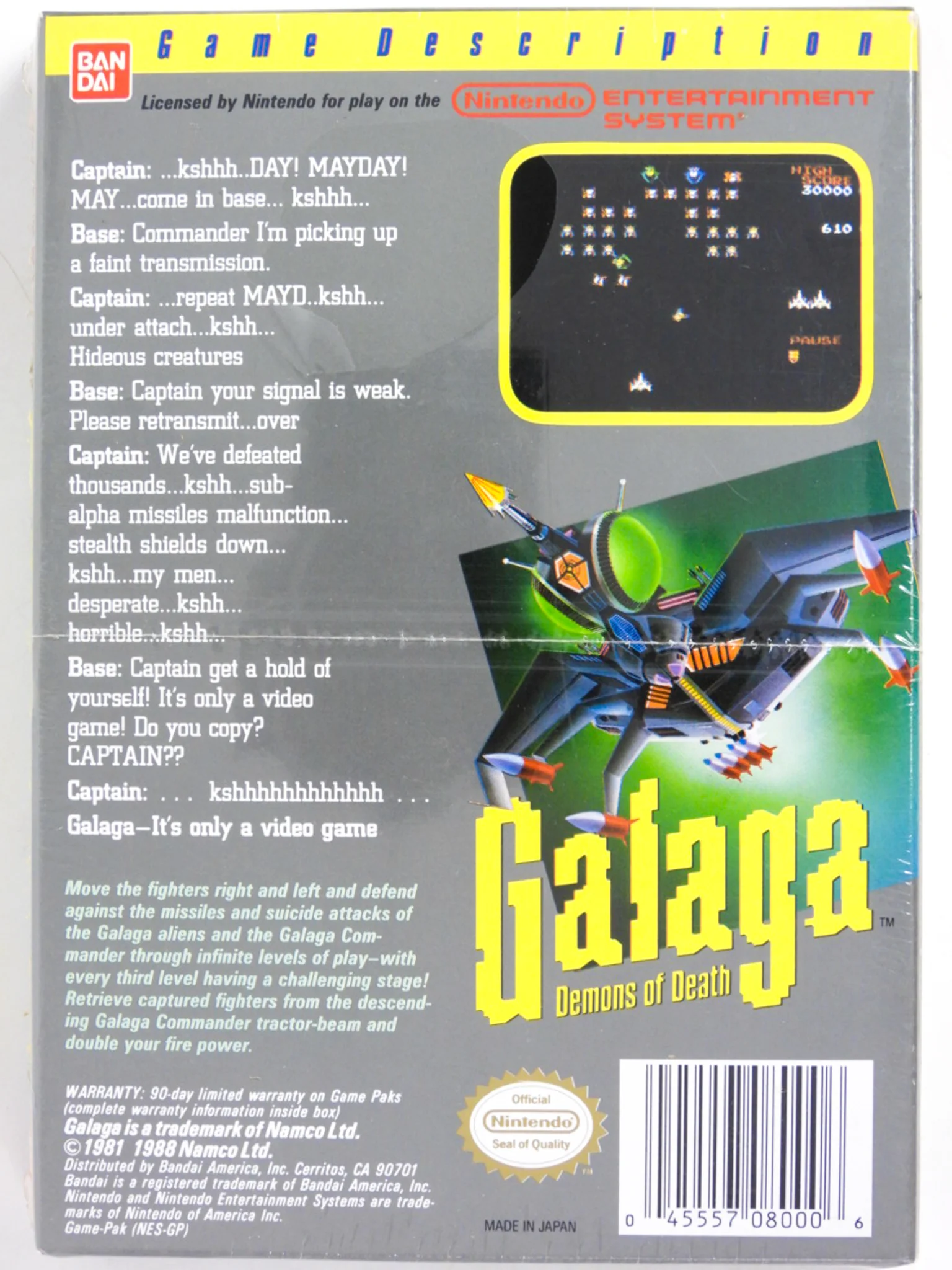 Galaga: Demons Of Death (Nintendo / NES) - Image 2