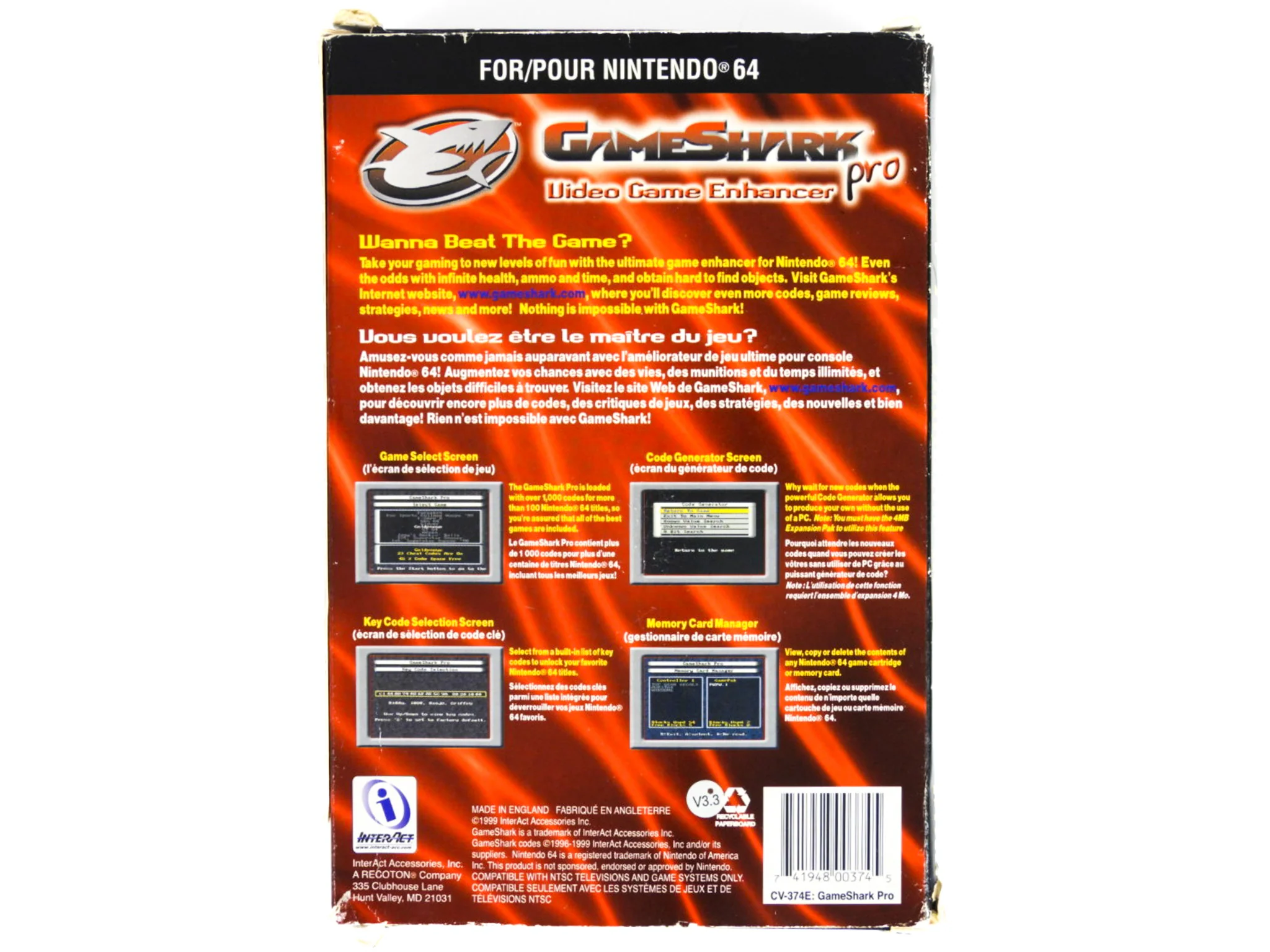 Gameshark Pro 3.3 (Nintendo 64 / N64) - Image 2