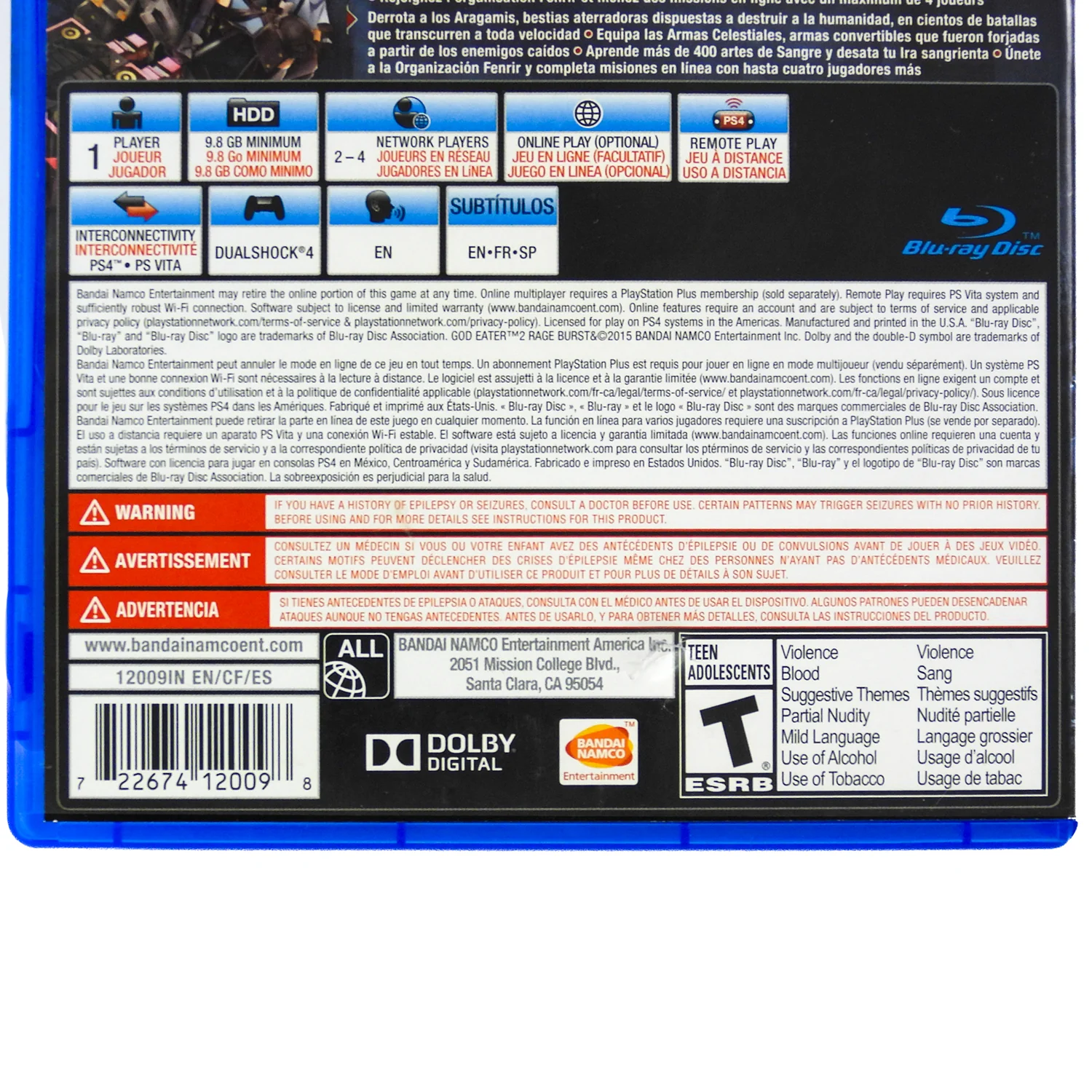 God Eater 2: Rage Burst (PlayStation 4 / PS4) - Image 3
