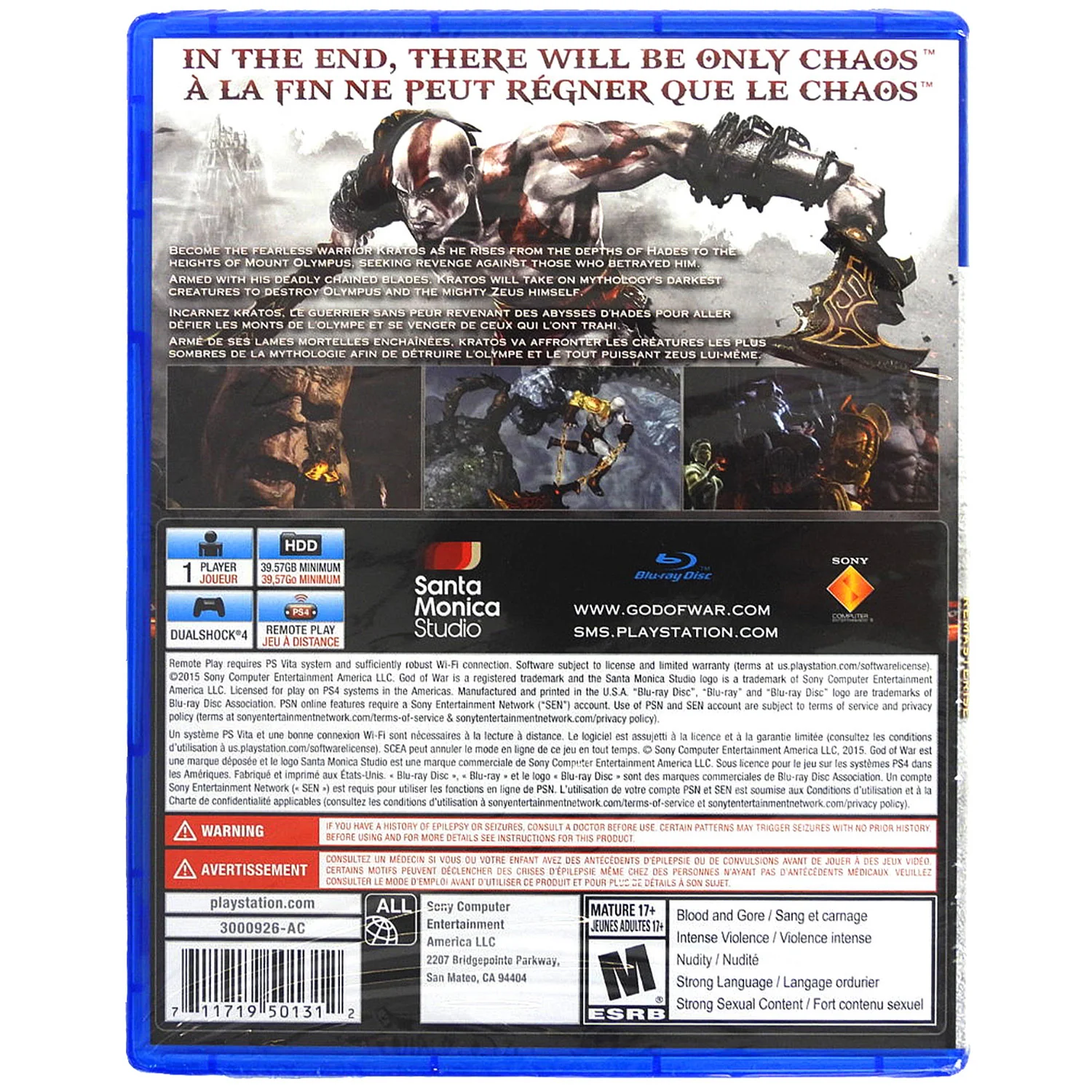 God Of War III 3 [Remastered] (PlayStation 4 / PS4) - Image 2