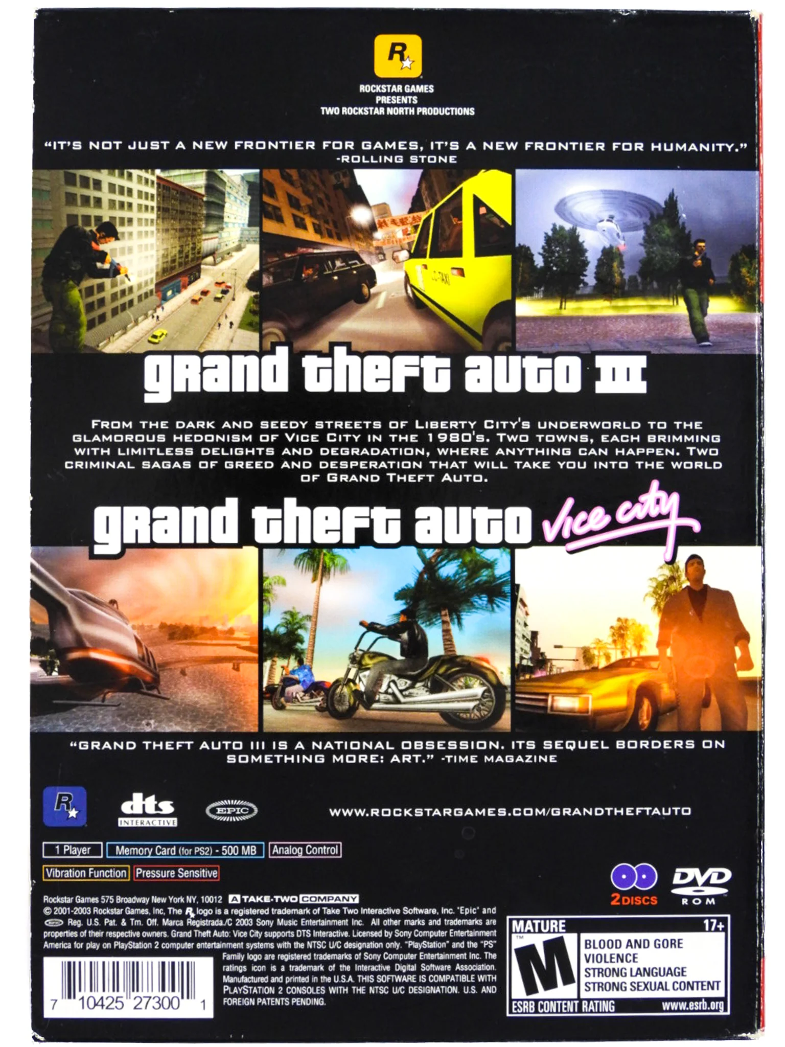 Grand Theft Auto Double Pack [Greatest Hits] (PlayStation 2 / PS2) - Image 2
