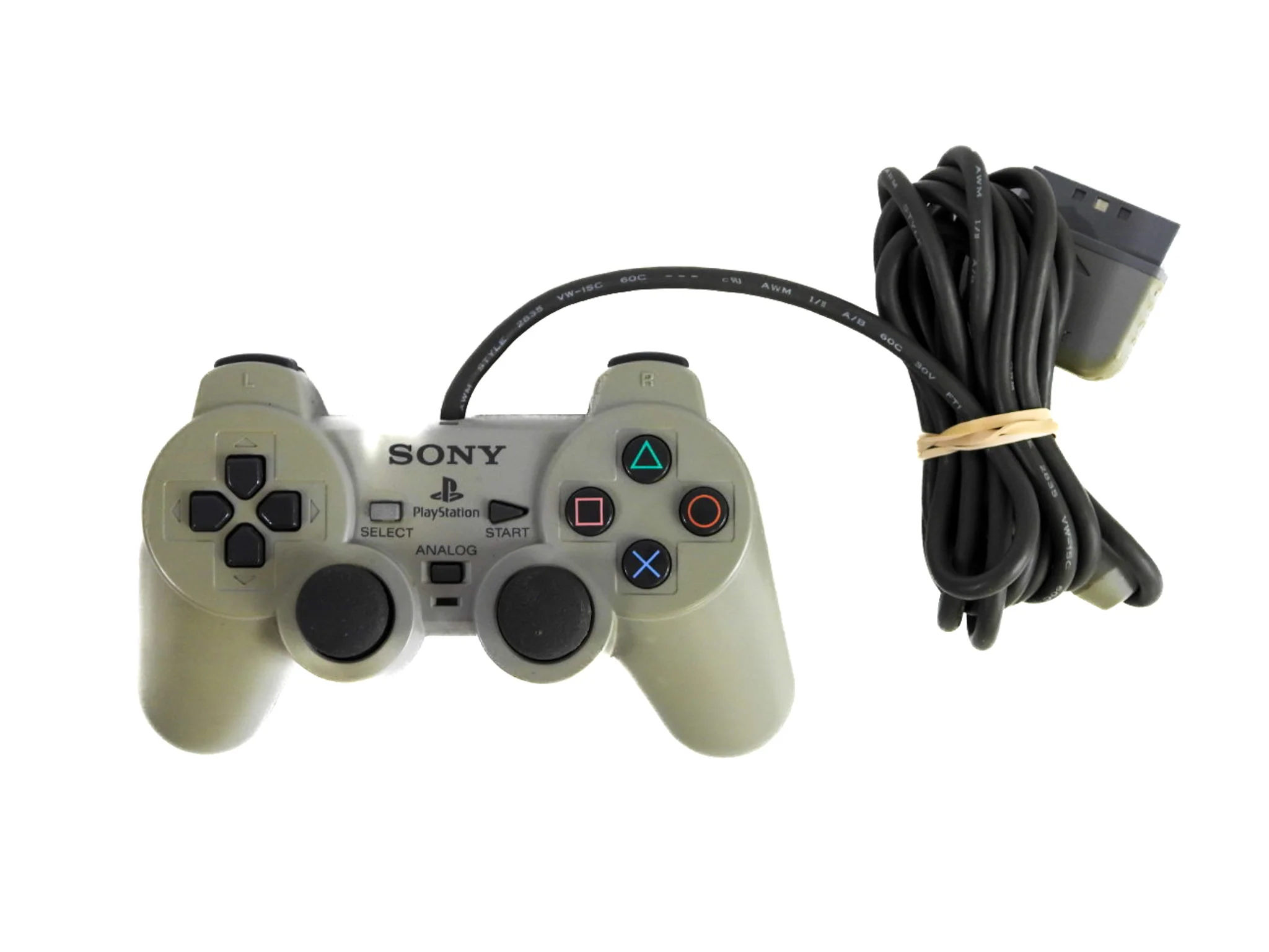 Gray Dual Analog Controller (PlayStation / PS1) - Image 2