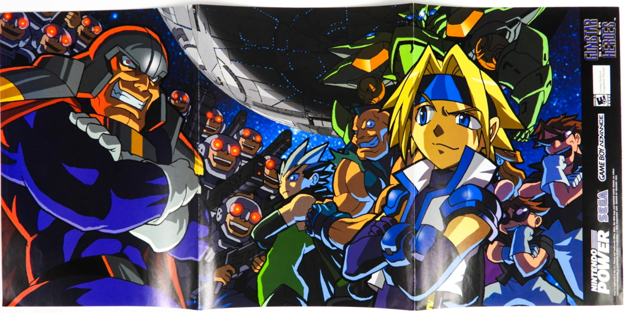 Sonic Rush and Gunstar Super Heroes [Nintendo Power] [Poster] (Nintendo Game Boy Advance / GBA) - Image 2