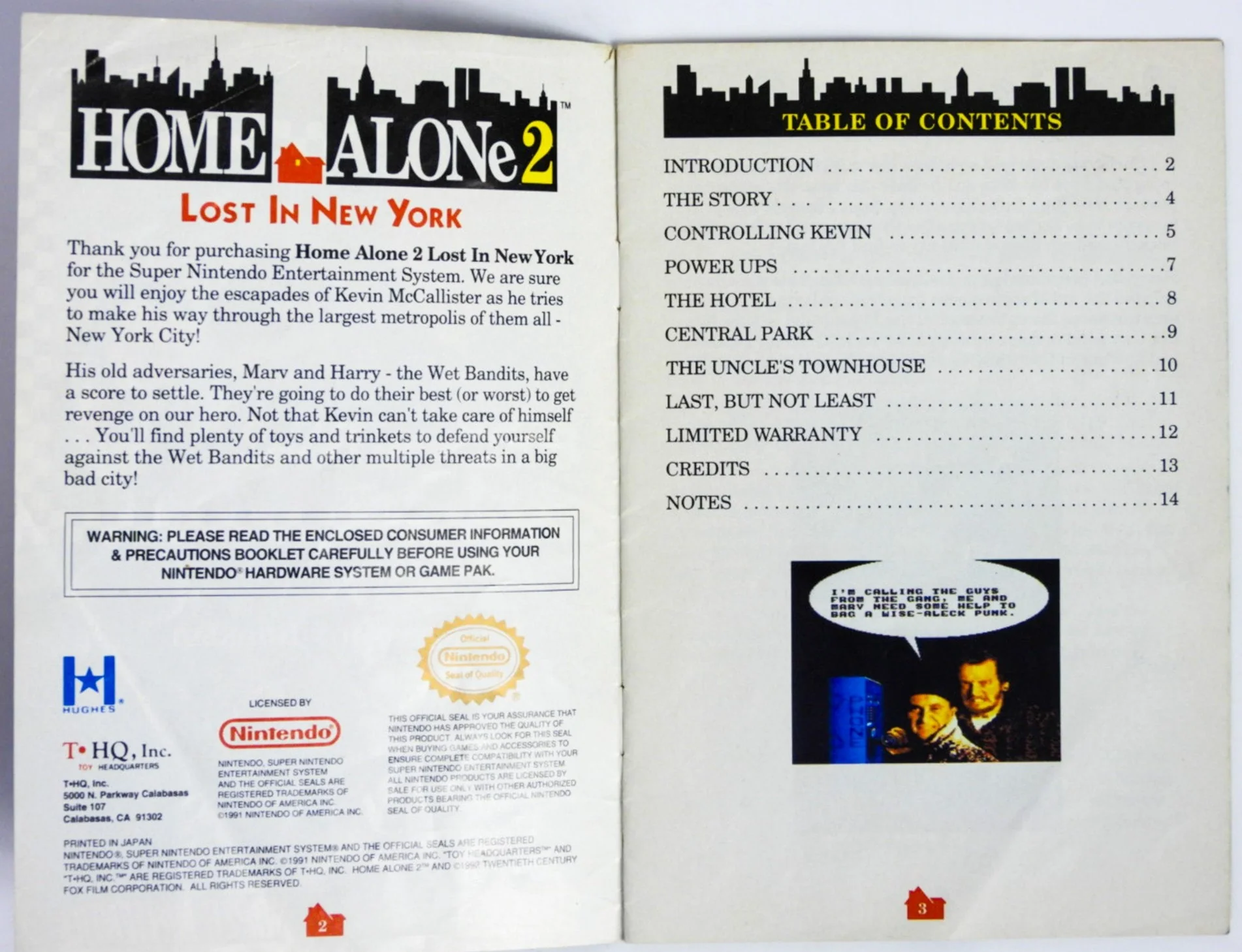 Home Alone 2: Lost In New York [Manual] (Super Nintendo / SNES) - Image 6