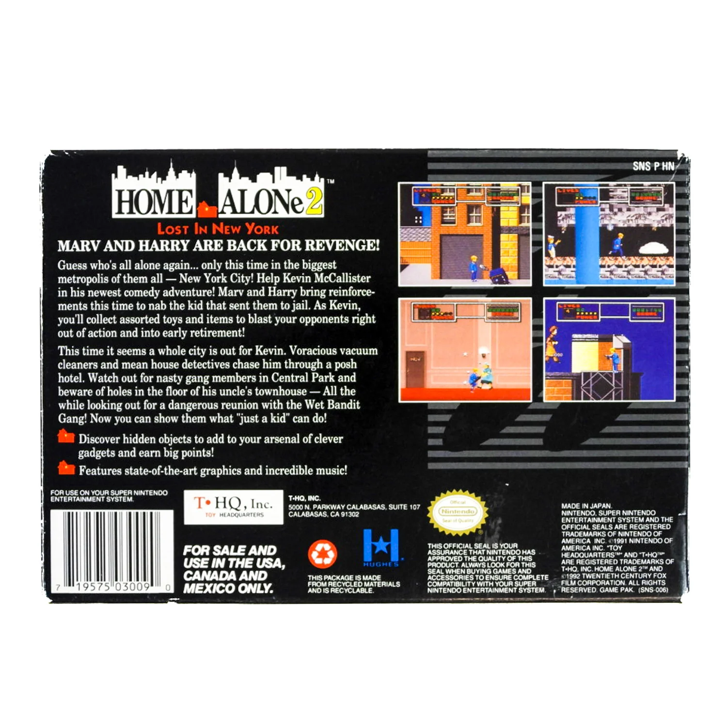Home Alone 2: Lost In New York (Super Nintendo / SNES) - Image 4