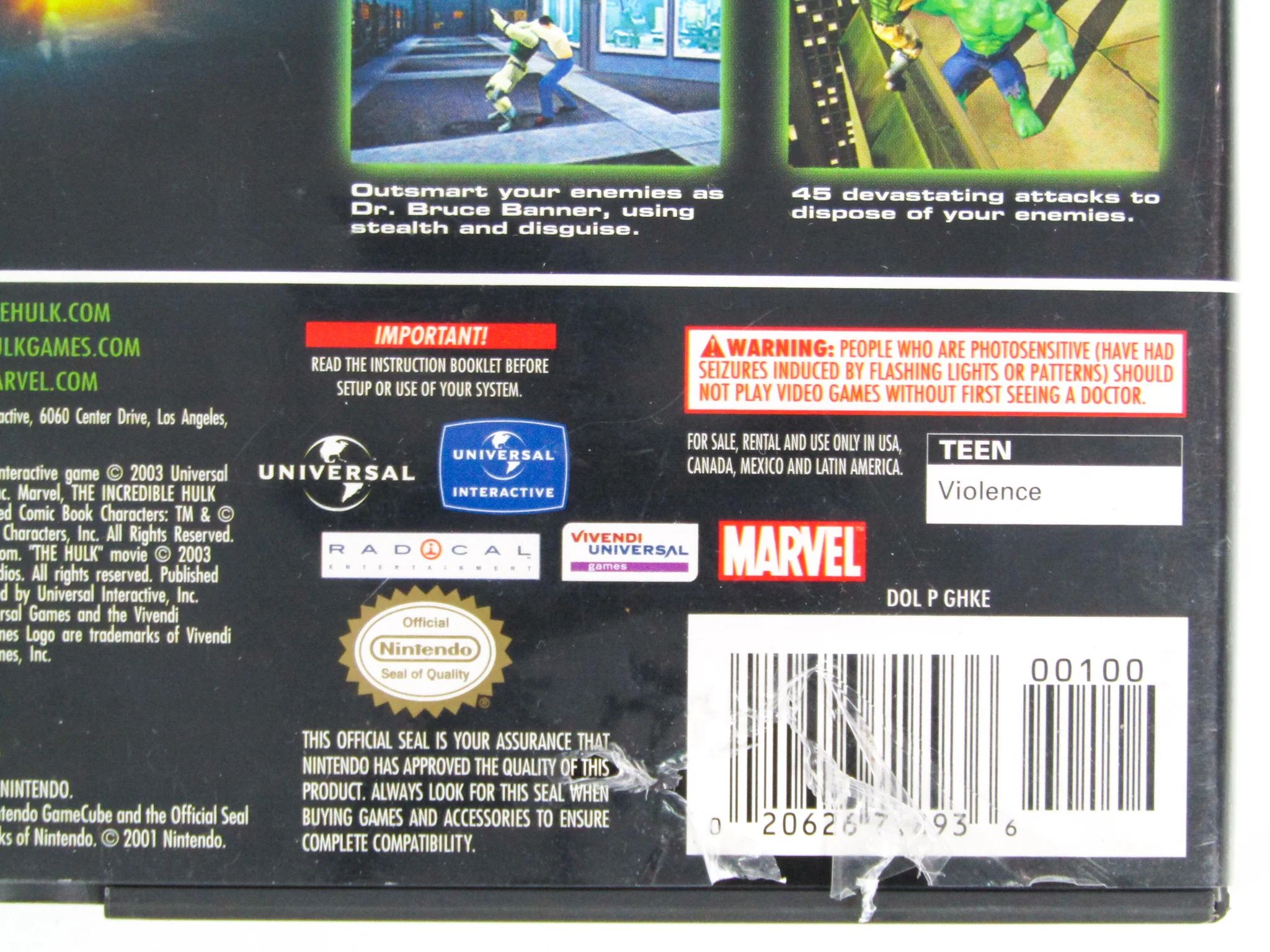 Hulk (Nintendo GameCube) - Image 6