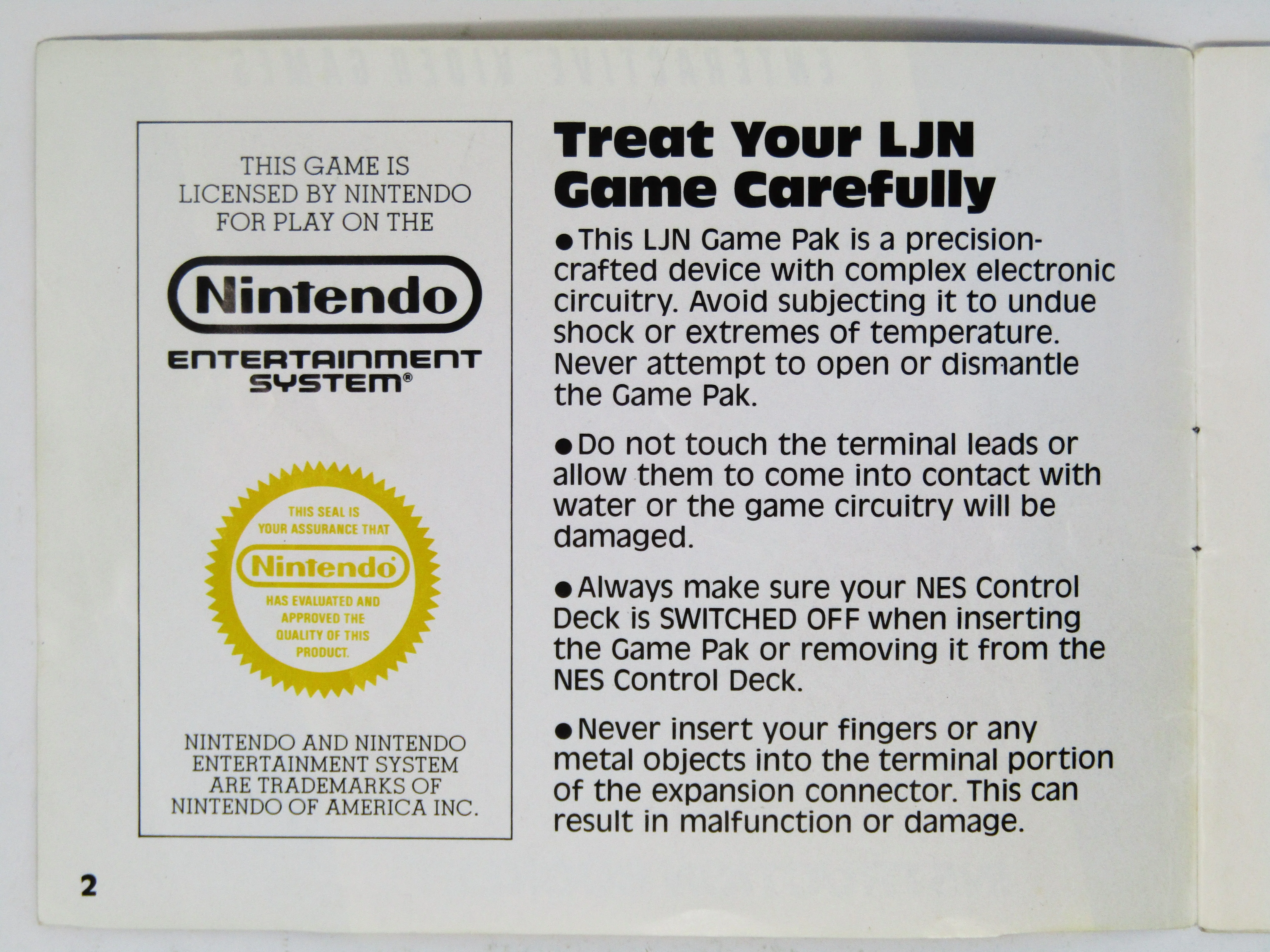 Jaws [5 Screws] [Manual] (Nintendo / NES) - Image 2
