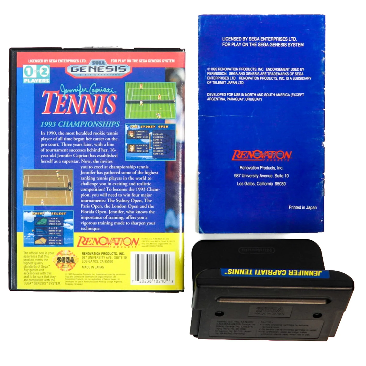 Jennifer Capriati Tennis (Sega Genesis) - Image 2