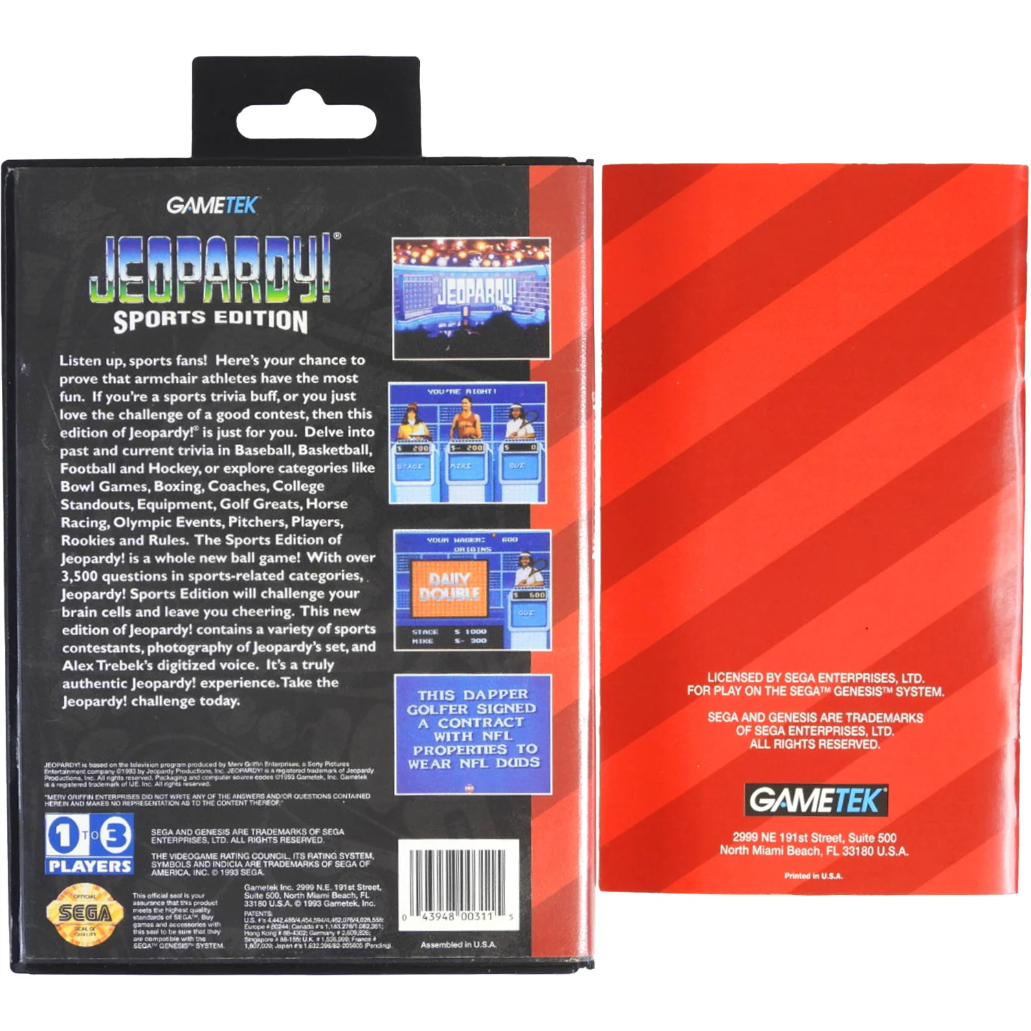 Jeopardy Sports Edition (Sega Genesis) - Image 3