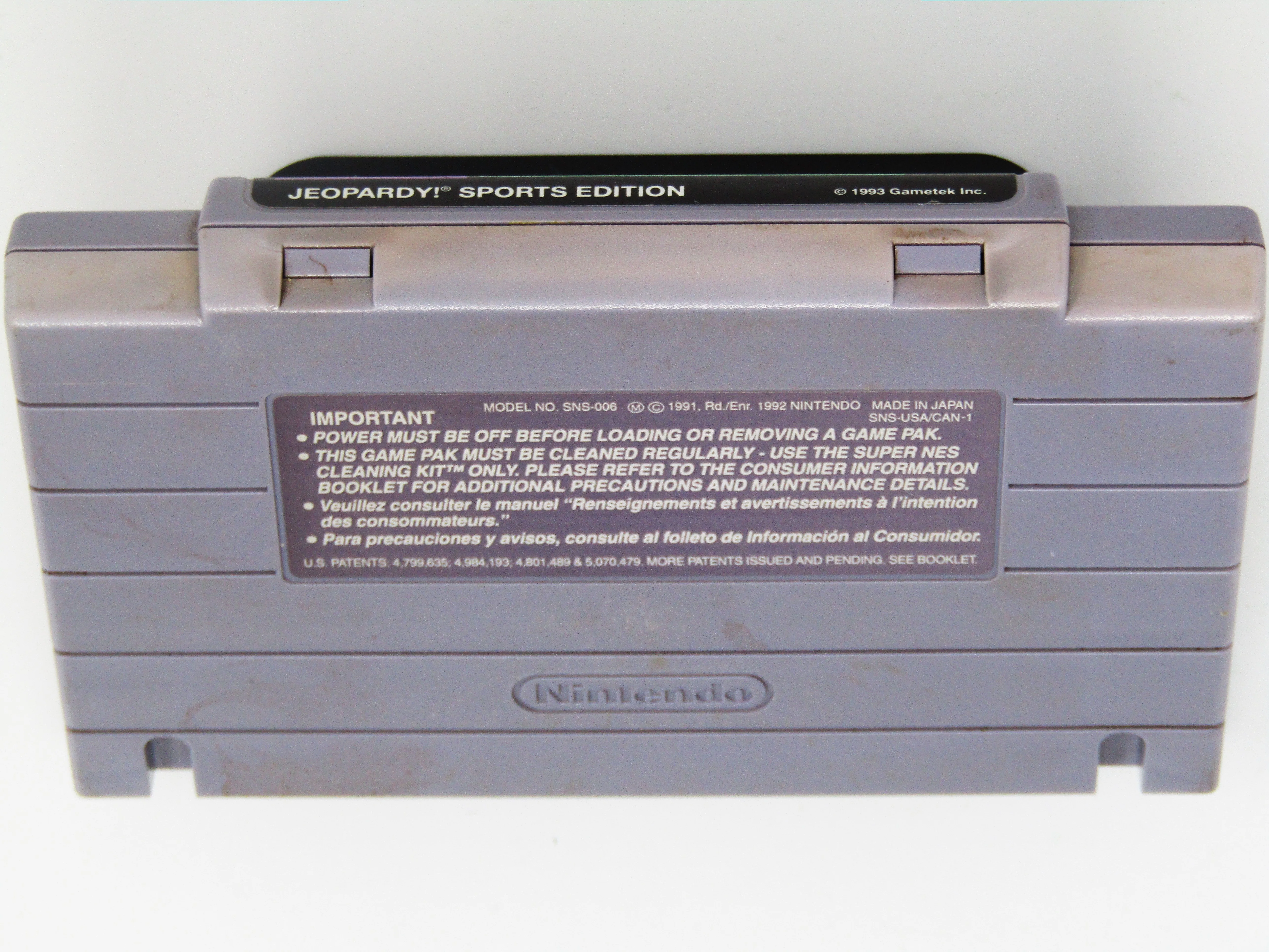 Jeopardy Sports Edition (Super Nintendo / SNES) - Image 3