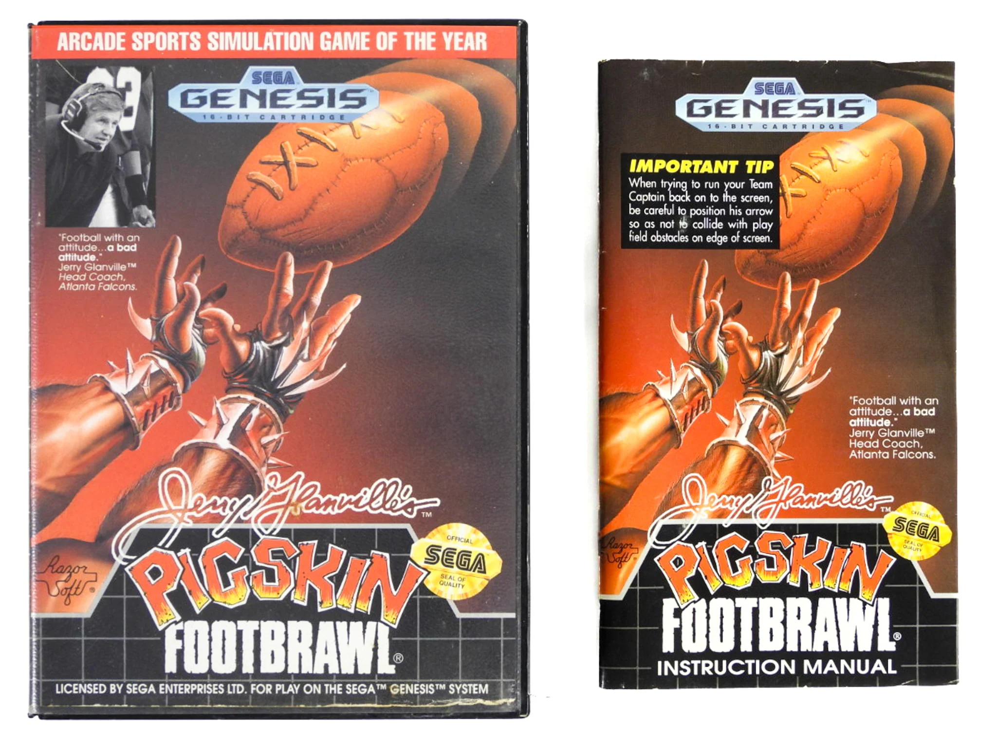 Jerry Glanville's Pigskin Footbrawl (Sega Genesis) - Image 3